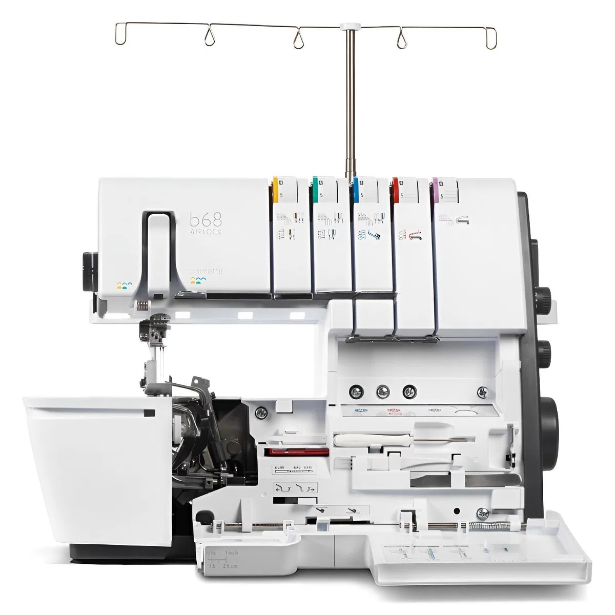 Bernette B68 overlock y punto de cobertura enhebrado automático