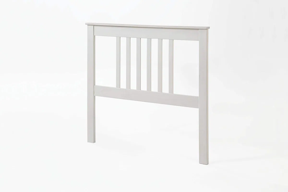 Dogar Moblit Cabecero de Pino Macizo para Cama con Somier de 90 cm Color Blanco Translucido Serie Alme Medidas (100x102x2) cm (Alto-Ancho_Fondo) Requiere Montaje
