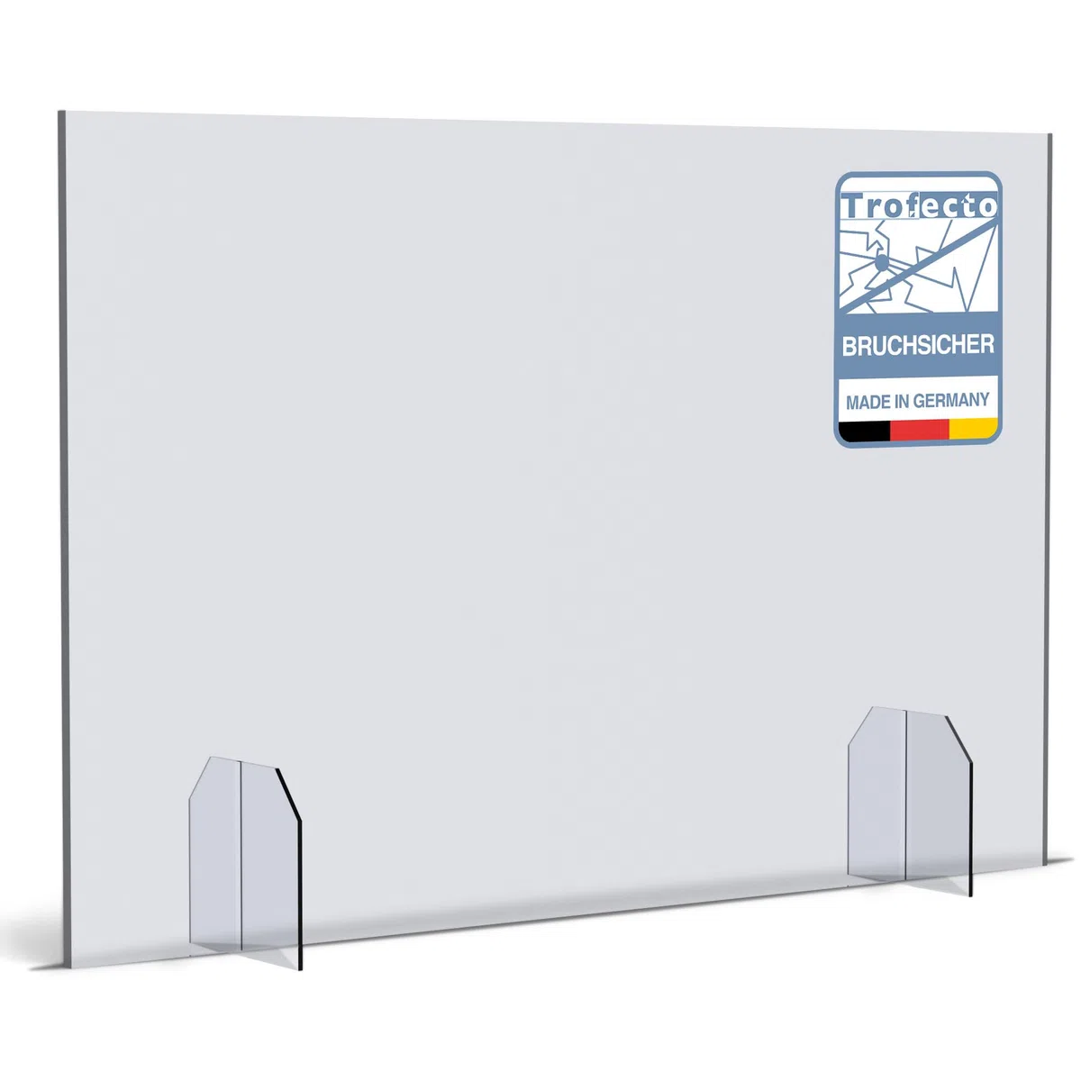 A+H Protección contra saliva – Tipo 5 – Pared para escupir como protección para tos/estornudos/agarre/salpicaduras, sin perforaciones en muchos tamaños (altura 600 mm, ancho 900 mm)