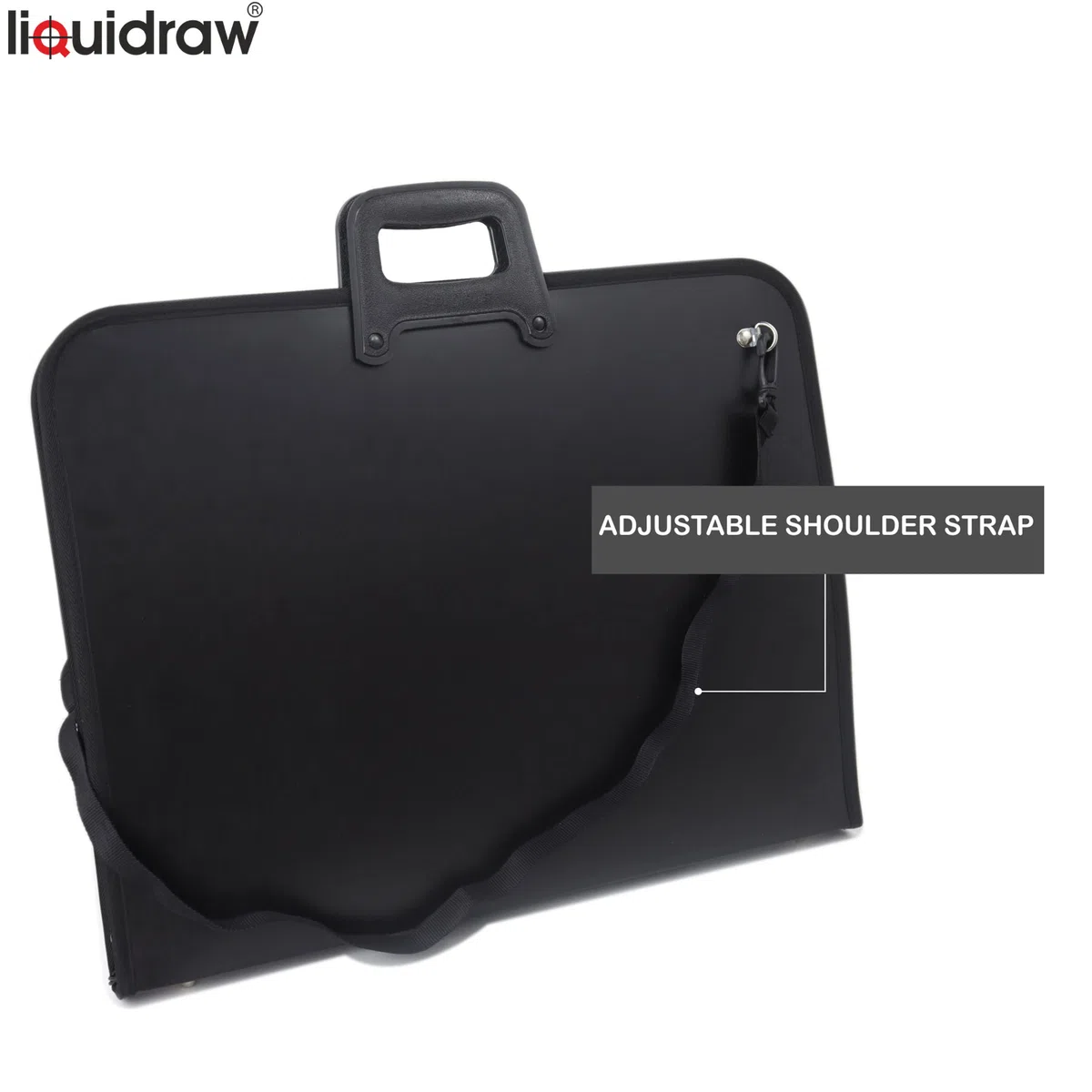 Liquidraw Portafolio de almacenamiento de arte | Carpeta A2 y A3 con fundas o bolsillos transparentes | Bolsa de transporte de arte y almacenamiento de documentos para artistas, Black, A2, Bolsa tipo
