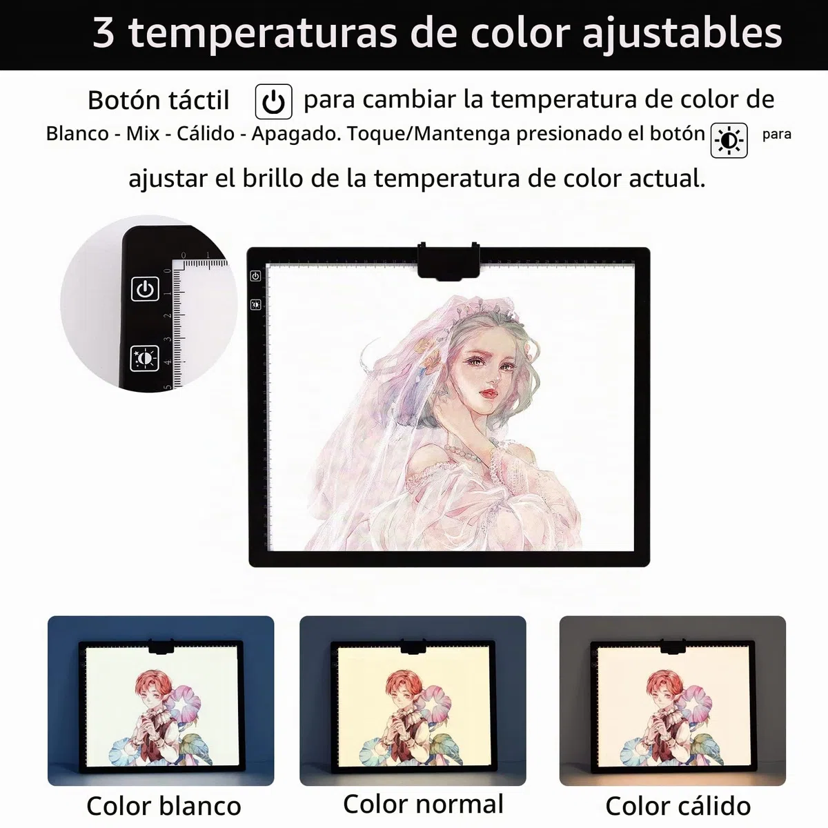 TOHETO A3 Recargable Mesa de Luz Para Calcar con Bolsa, Soporte Integrado,Clip Magnético, Mesa de Luz Dibujo Tableta de Luz, LED Tableta de Luz Dibujo de Dibujo para Bocetos Diseño 5D Diamante Pintura