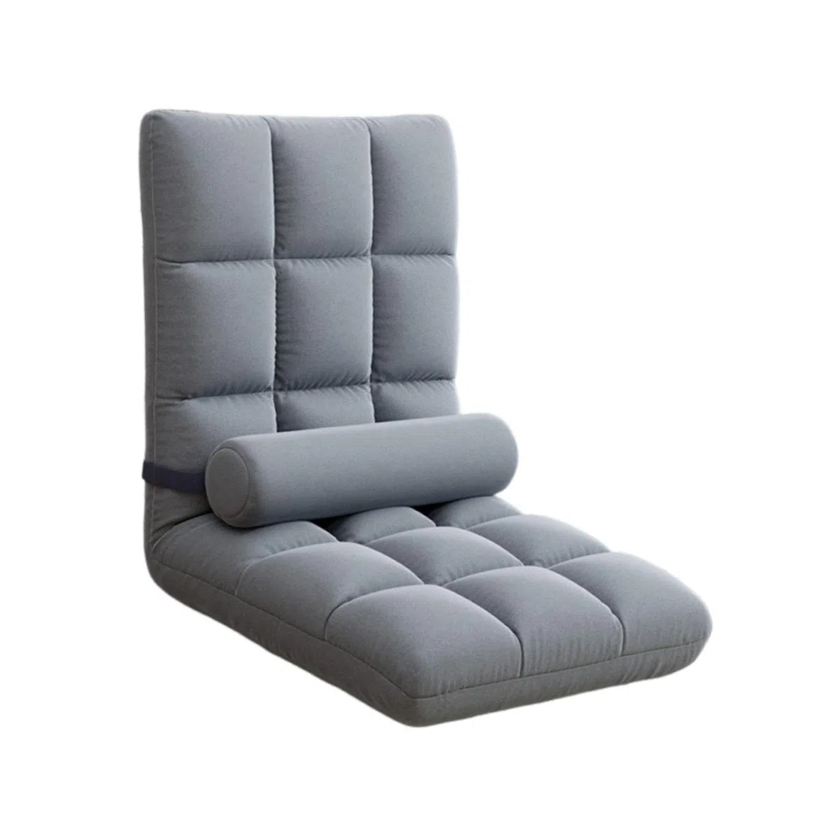 rockible Silla de Suelo con Respaldo, sofá reclinable, Suave y Transpirable, para Dormitorio, Sala de Estar Infantil, Cama Plegable, Silla para Juegos de Suelo, Gris