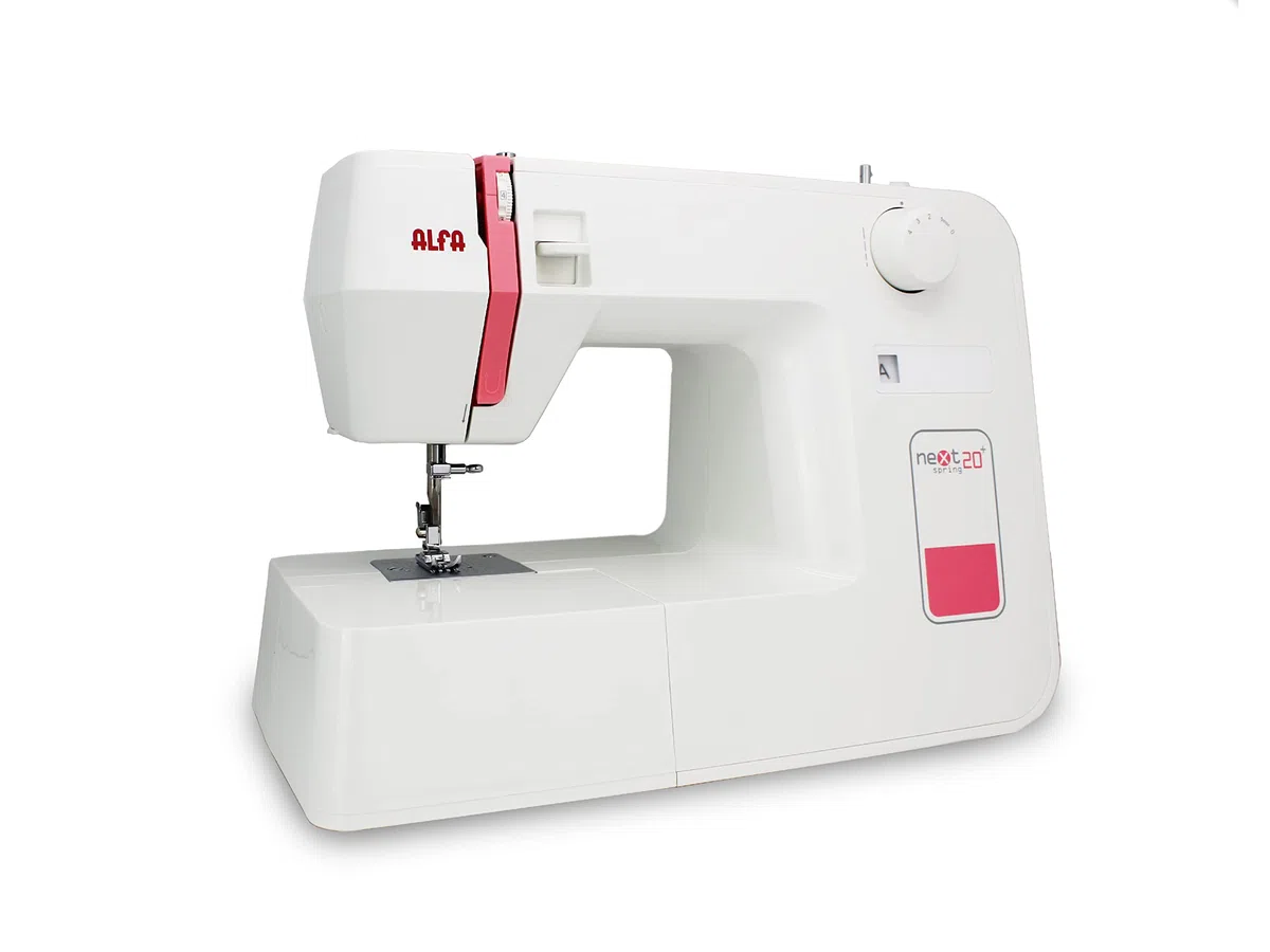 Alfa Next 20 Spring+ Maquina de Coser, Rosa Coral, 30 x 19 x 37 cm