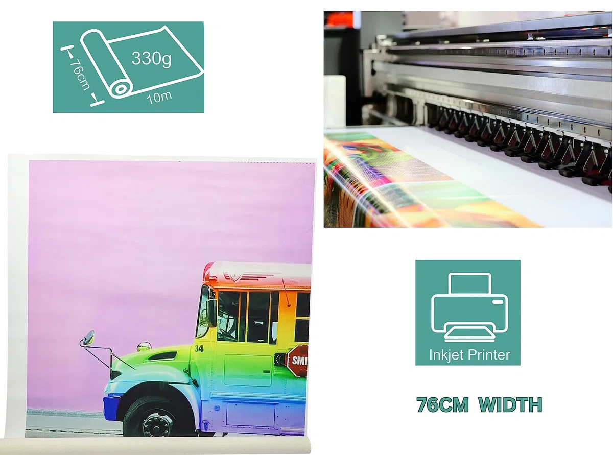 EXERZ Rollo de lona de algodón de 76cm x 10M, 330gsm - Lienzos enrollados - pintura acrílica, pintura al óleo, impresión de inyección de tinta