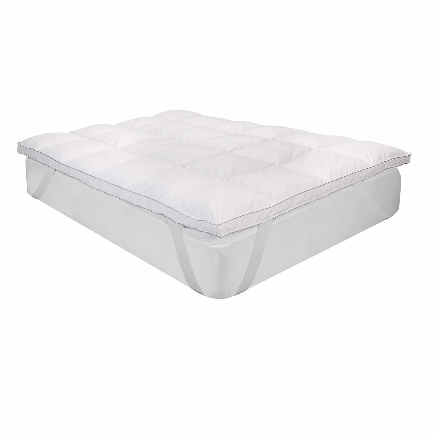 What the Sleep - Topper de Plumas 90x190 cm - Sensación Nube - Sobrecolchón Grosor 5 cm, Pluma 100%, Transpirable Gran Acogida, Extrasuave, Cubrecolchón