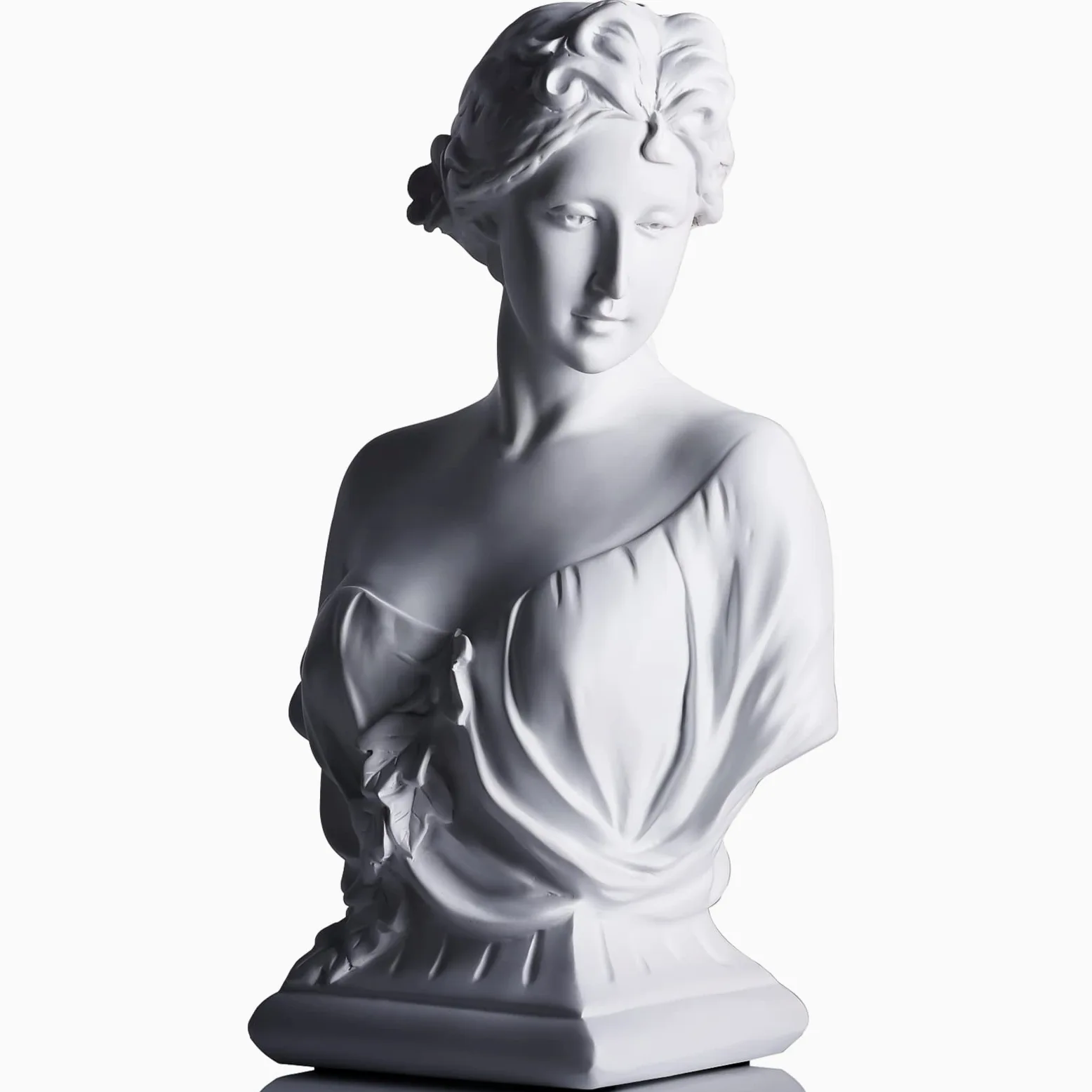 XMGZQ Estatua de Venus de 12 pulgadas, diosa griega, busto clásico para decoración del hogar, práctica de bocetos y estética