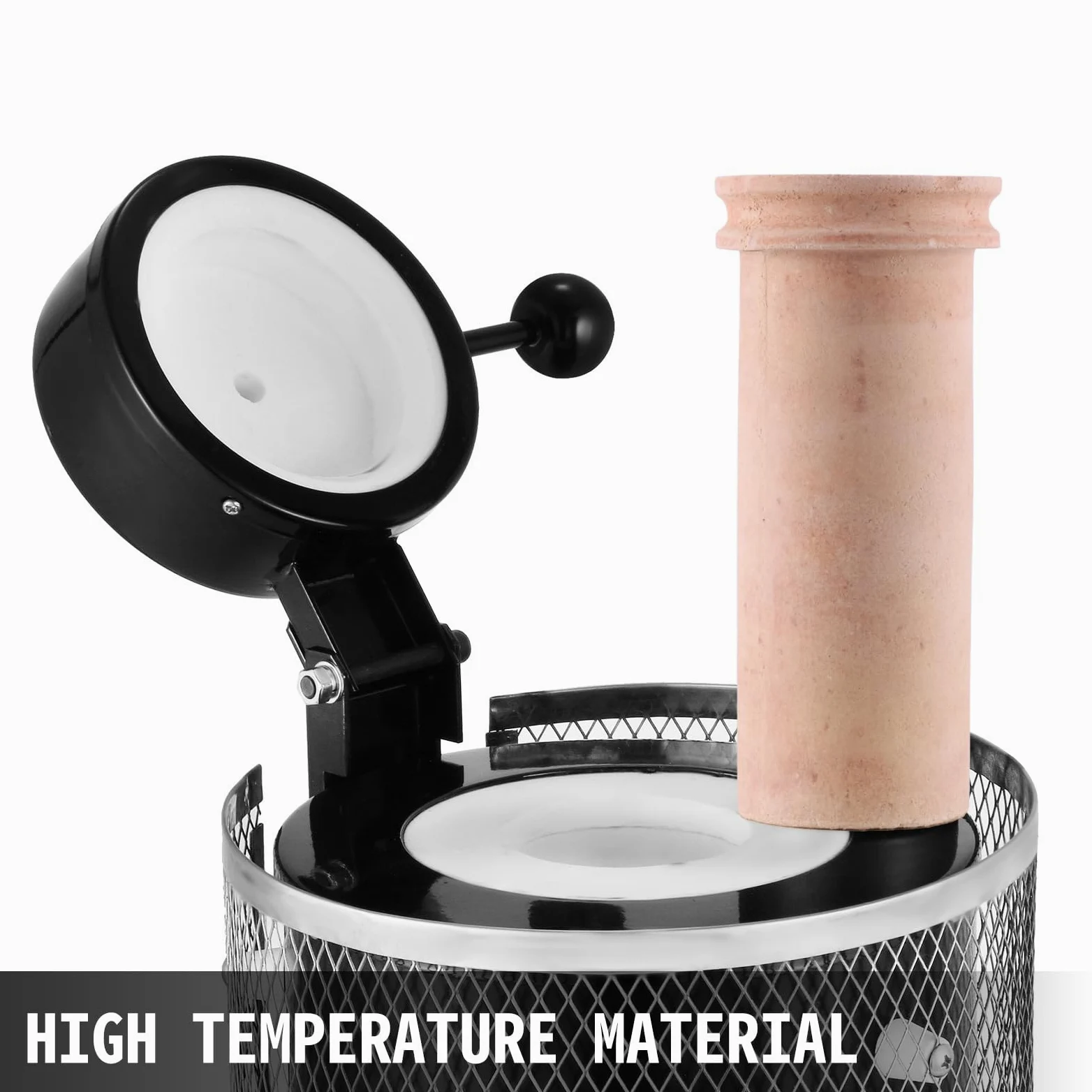 VEVOR Horno de Fusión de Oro, Temperatura Máx. 1150 ℃, Horno de Fusión Eléctrico Digital con Crisol Cerámico de 3 kg para Fundición y Refinación de Metales Preciosos, para Oro/Plata/Aluminio, Negro