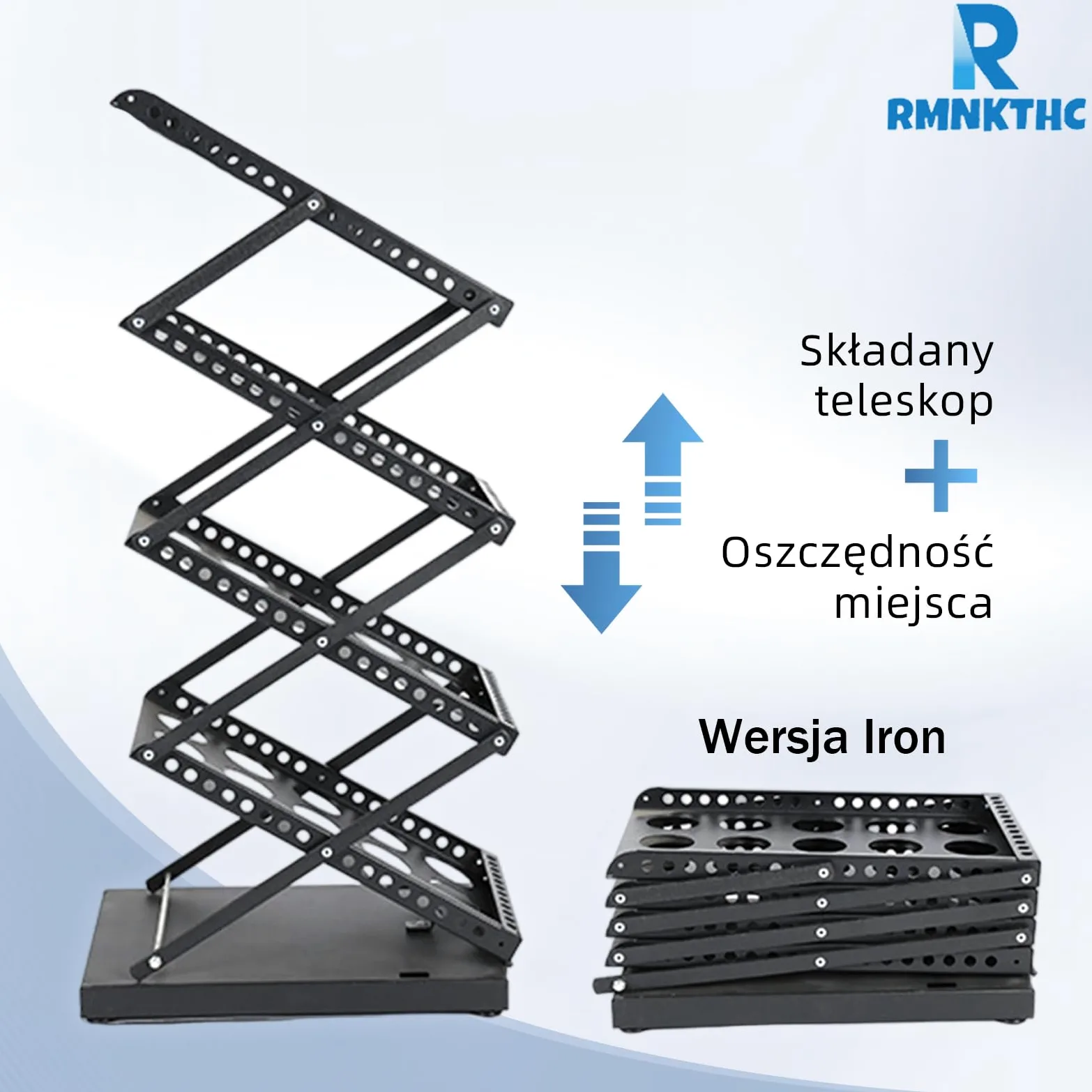 Soporte plegable para catálogo de 4 niveles con bolsa de almacenamiento Oxford, compatible con A4, estante de hierro para folletos/folletos/revistas (negro)