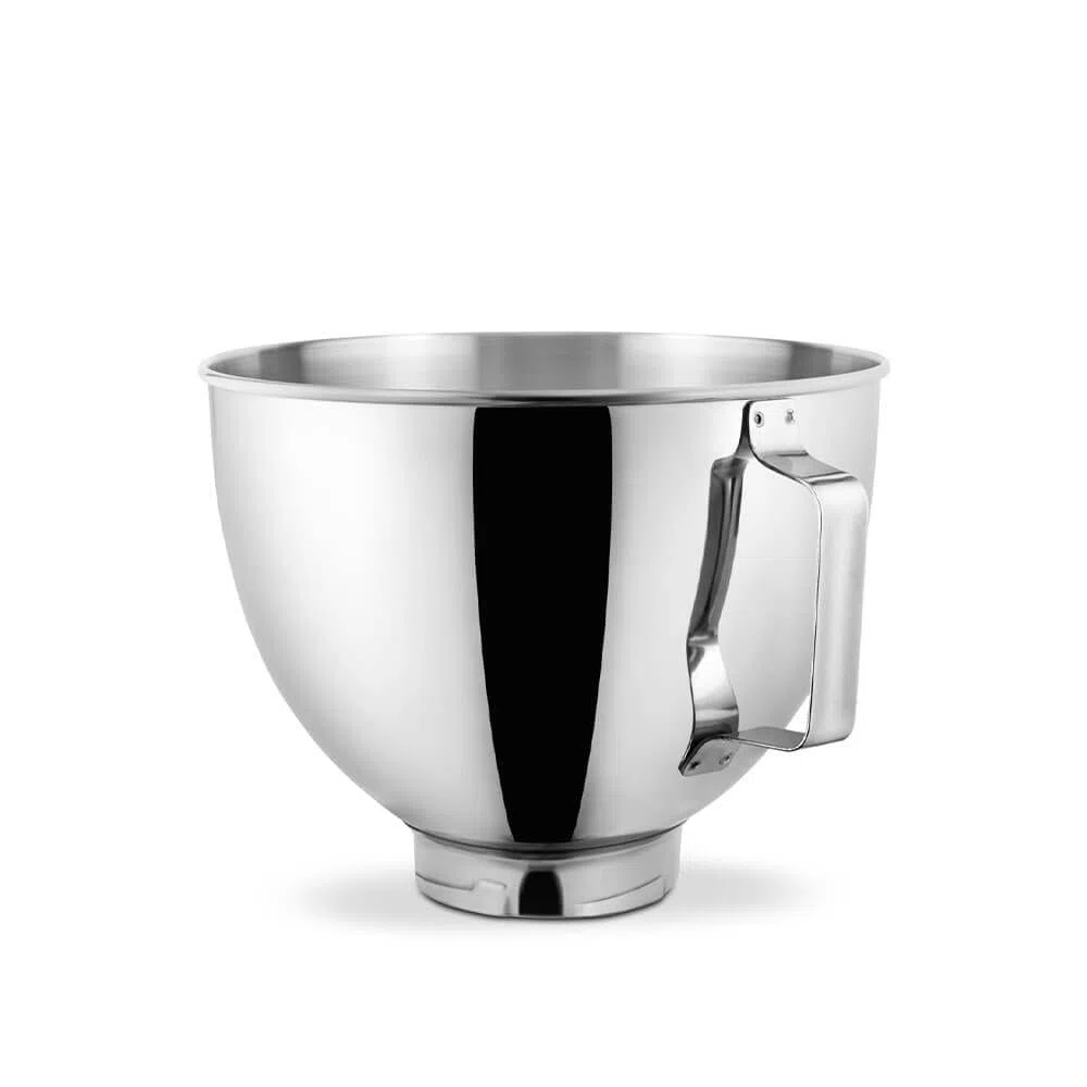 KitchenAid Bol de Acero Inoxidable 4.3L, Acabado Pulido con Asa, Compatible con Batidoras Clásicas