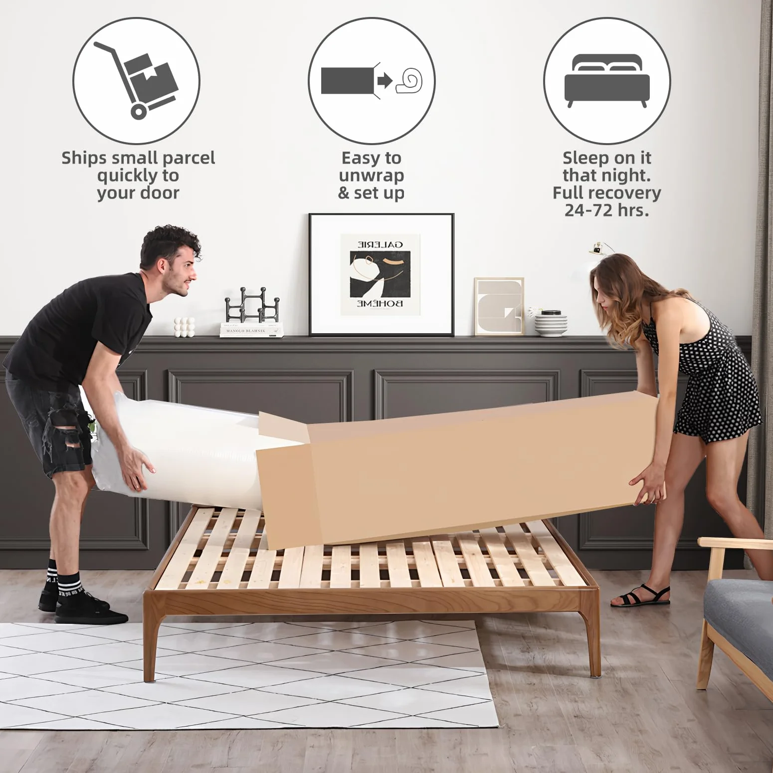 Colchón 160x200 cm para somier, dureza H3, adecuado para niños y adultos, certificado Öko-Tex, colchón ergonómico de 7 zonas, altura de 20 cm