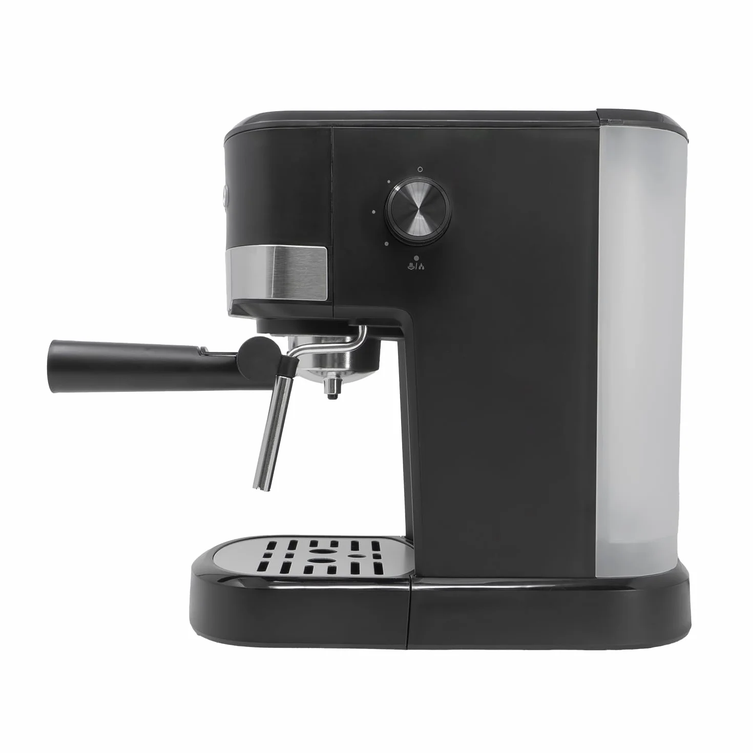 Jocca – Cafetera Espresso 20 Bares con Vaporizador | 1100W | Depósito 1,25L Desmontable | Metal | Color Negro | Preparación de 1 o 2 Tazas