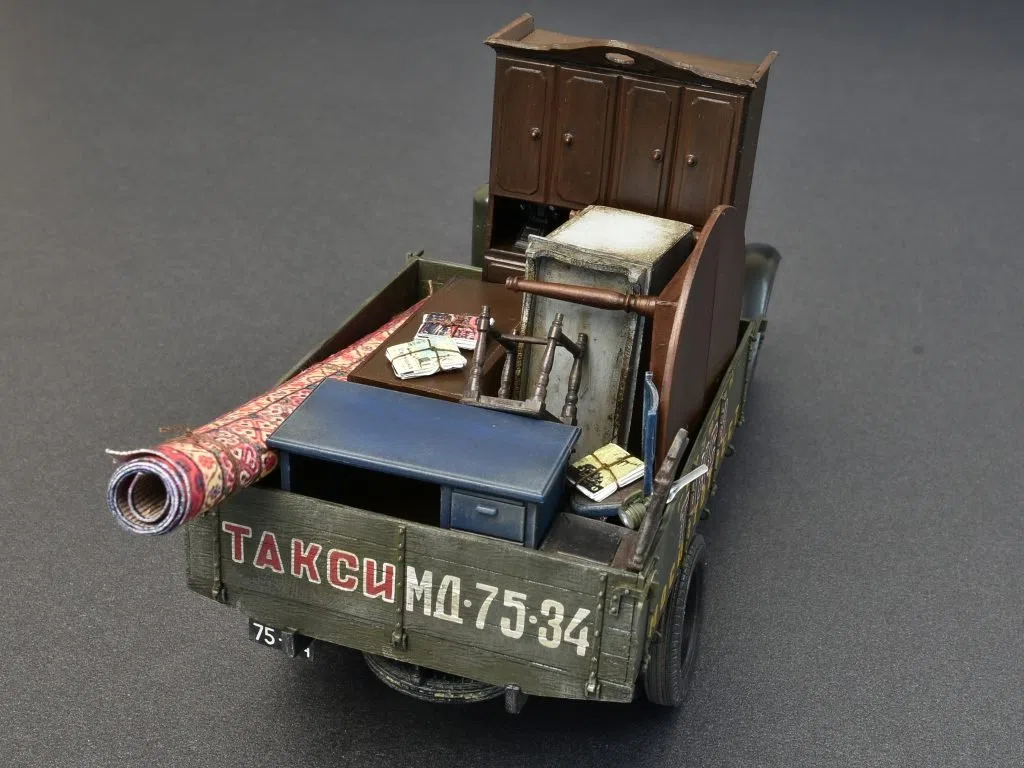 MiniArt 38013 1:35 Sov. 1,5 Ton Camión AA Polutorka – Réplica Fiel, construcción de maquetas, Kit de plástico, Manualidades, aficiones, Pegar, maqueta, Montaje, sin barnizar