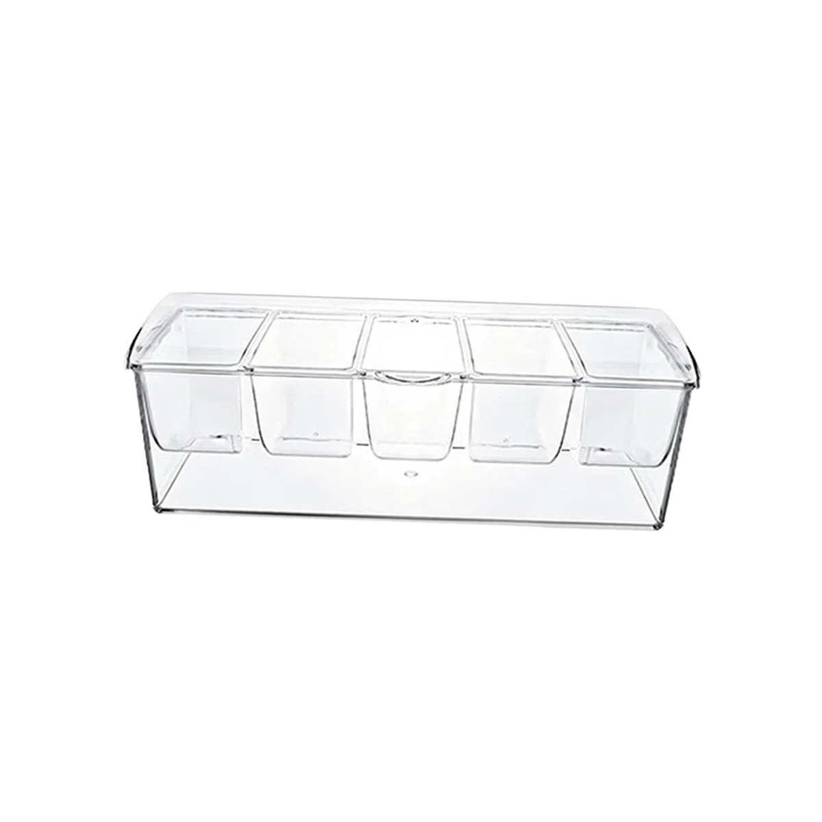Bandeja enfriada para servir con 5 compartimentos extraíbles para interiores y exteriores