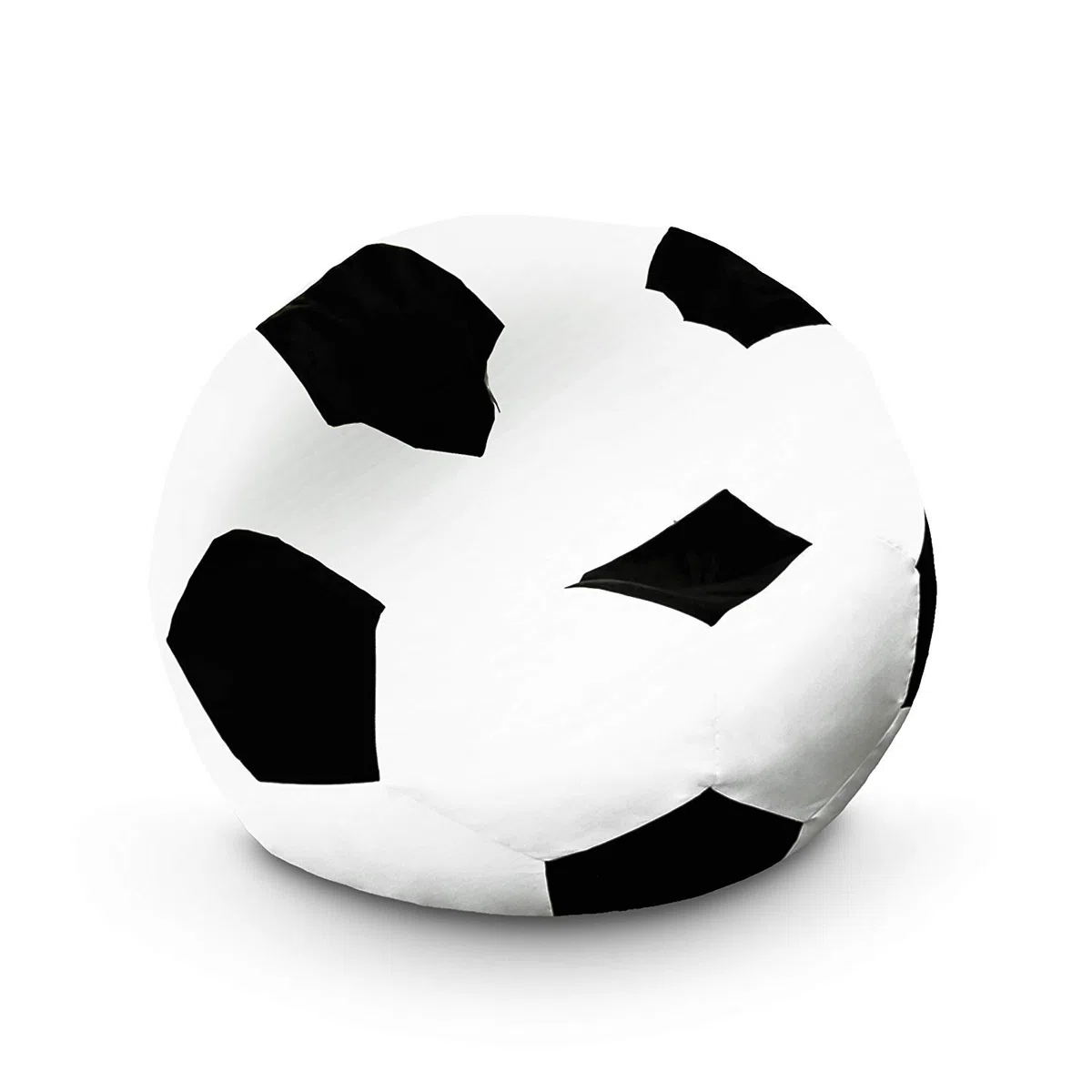 Lumaland Beanbag Puff Pelota de Fútbol - Sofa Grande Adulto, Infantil & Gamer para Comodidad Total - Sillón de Relax con Costuras Reforzadas y Relleno de Perlas EPS - 110x110x60 cm / 300 lt