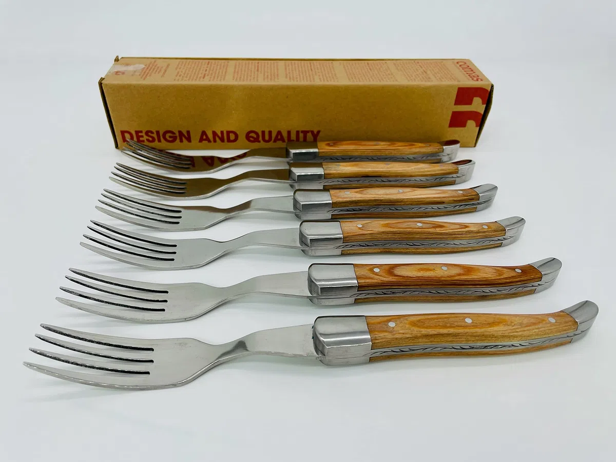 Comas SteakGABEL ALPS Chuleteros HQ - Juego de 6 cubiertos para carne (acero inoxidable)
