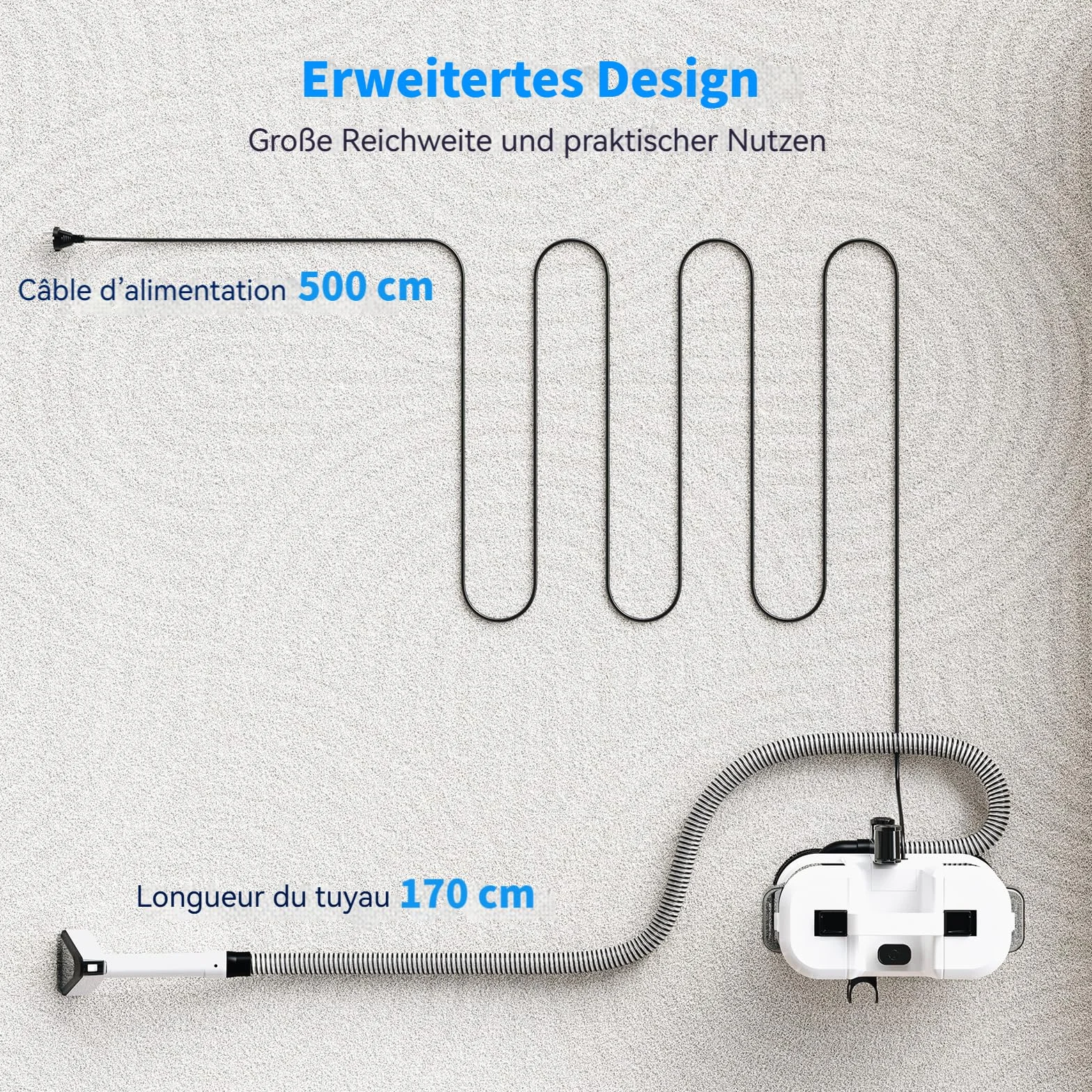 Limpiador de manchas para alfombras y tapicería – Limpiador de tapicería portátil con función de pulverización, cepillo y succión, ideal para sofás, alfombras, colchones y asientos de coche