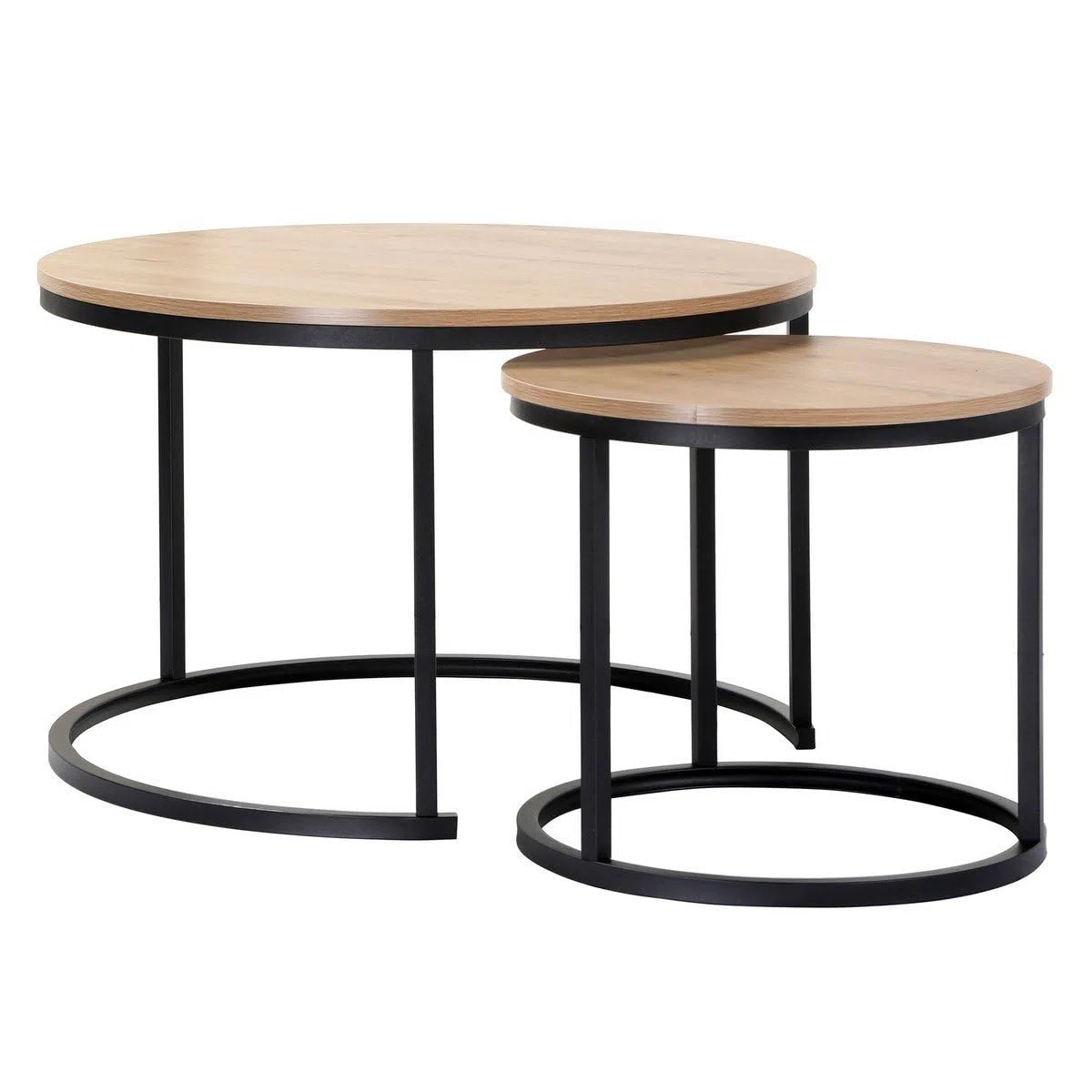 Casâme Set De 2 Mesas Auxiliares Redondas - L70 Cm