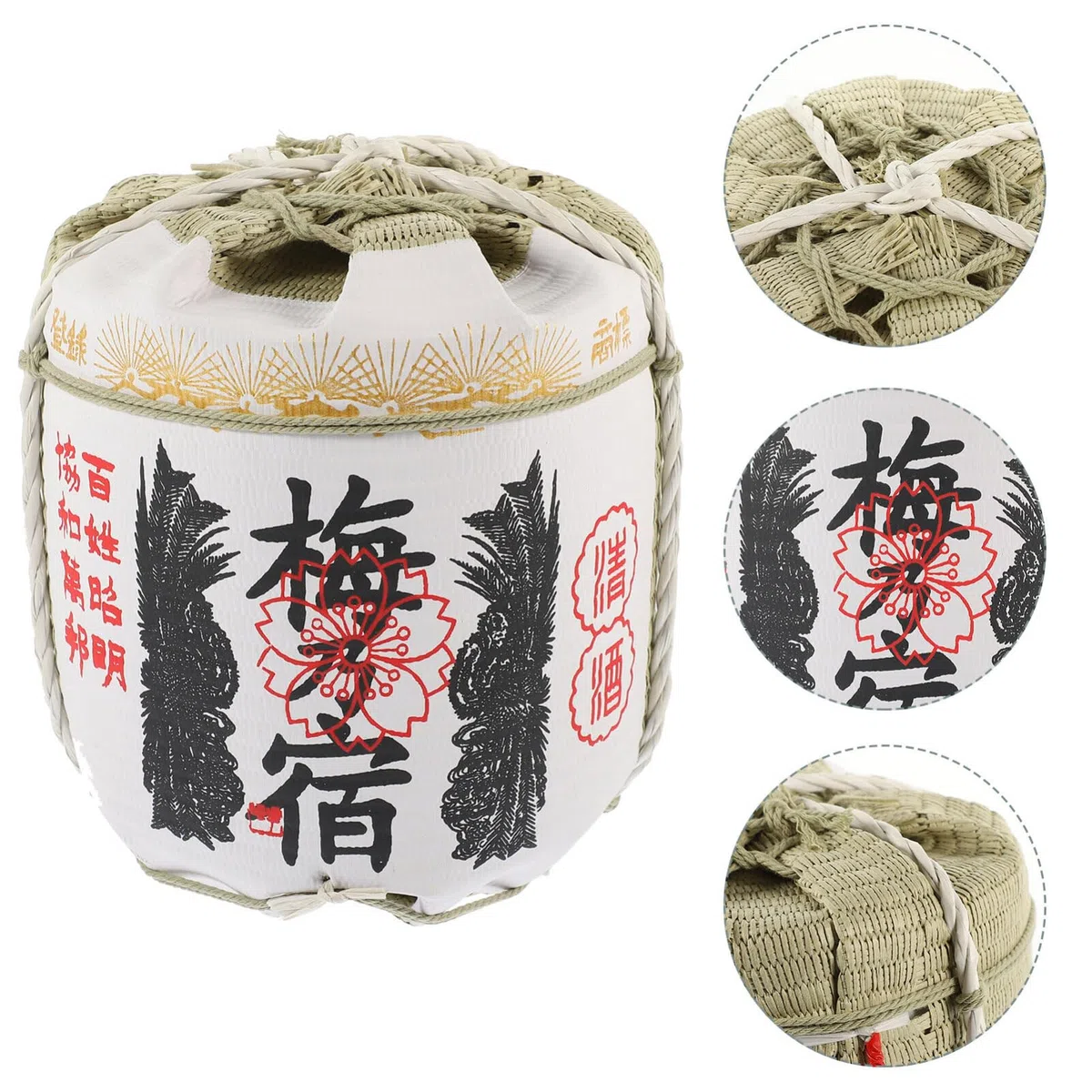 Luxshiny Luxshiny Barril De Sake Barril De Vino De Estilo Japonés Barril Barril de Roble Whisky Roble Barril Dispensador de Vino Cubo De Vino Para Almacenamiento Licores De Vino Whisky
