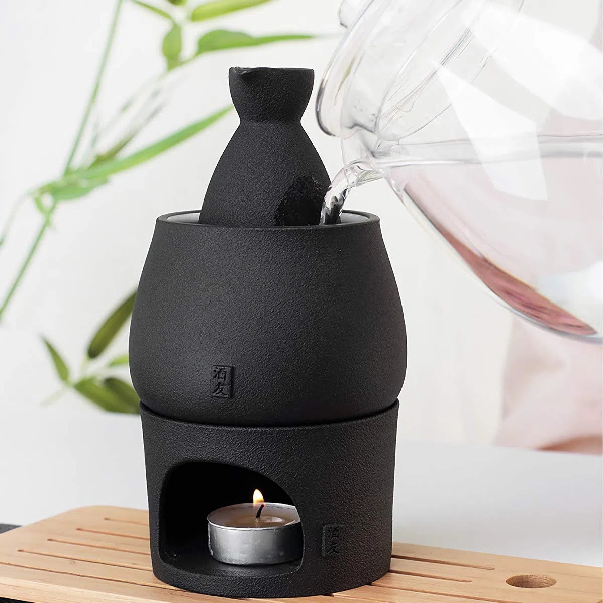 Juego de Tazas de Sake con Almacenamiento de cerámica más cálido Caja de Regalo Tradicional de Porcelana Juego de Bebida Caliente de cerámica Saki
