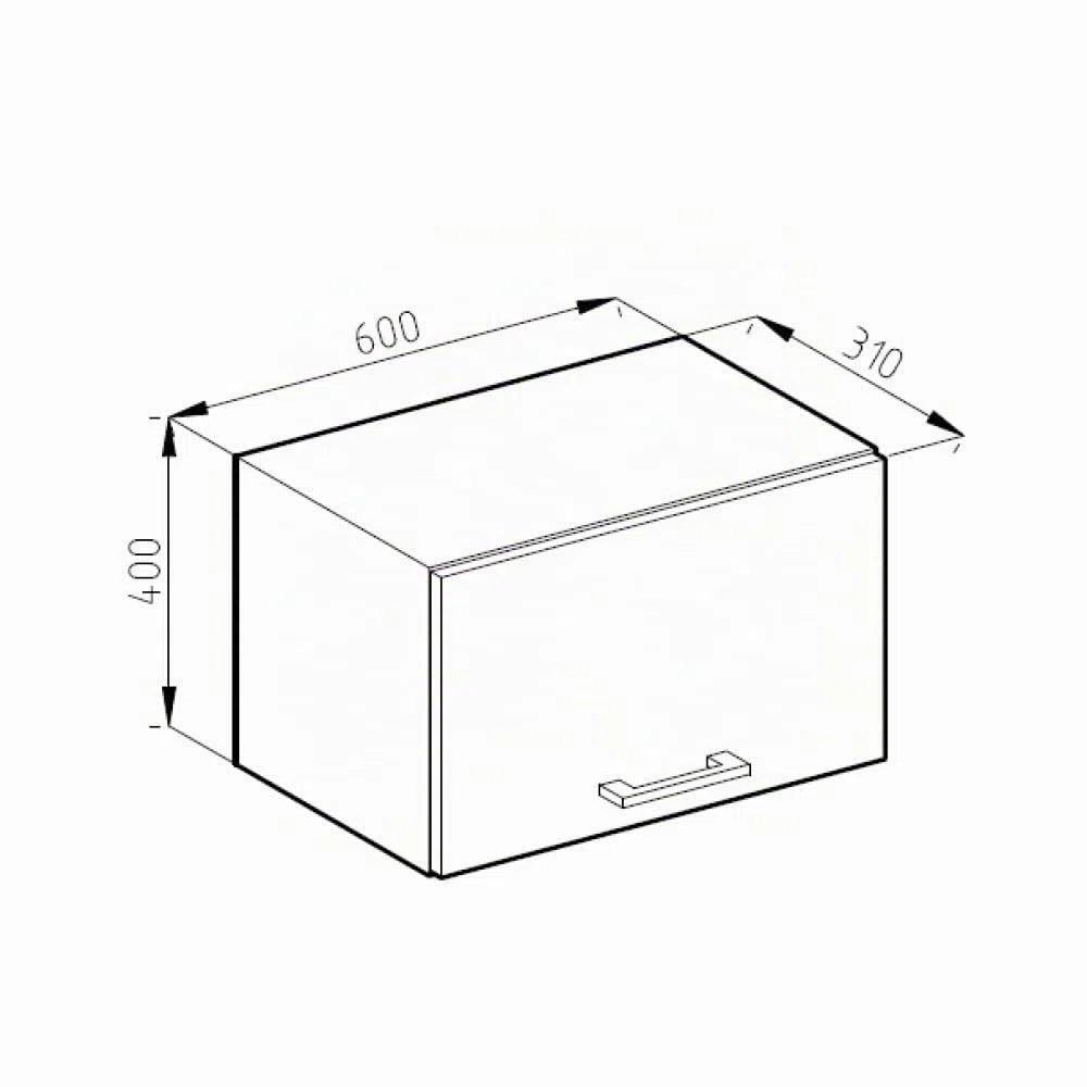 Vicco Armario Colgante R-Line, Roble Dorado, 60 cm Plano, para combinación Libre Dentro de Sistemas de Cocina modulares