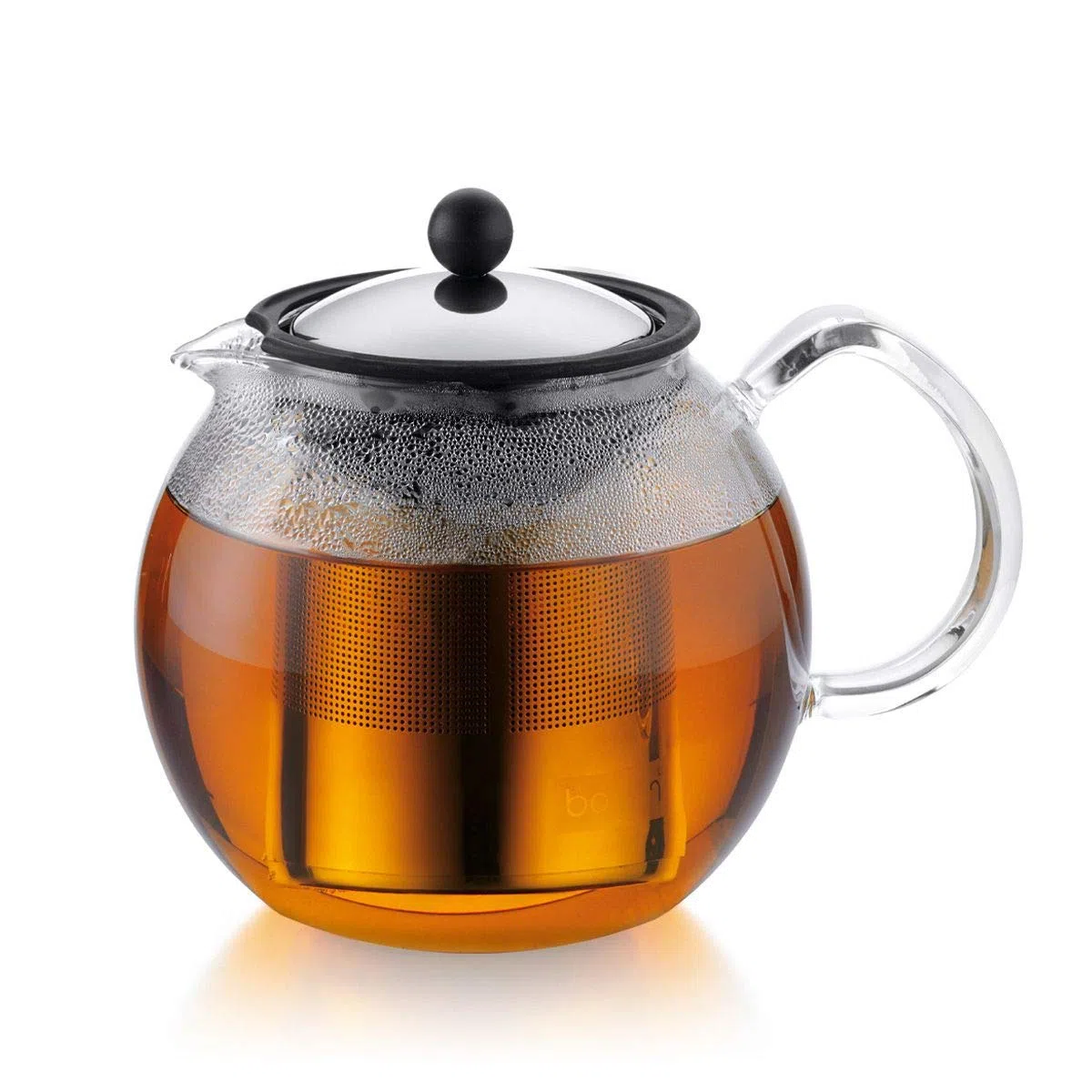 Bodum Assam - Tetera de émbolo, 1,5 l, Filtro y Tapa de Acero Inoxidable Brillante