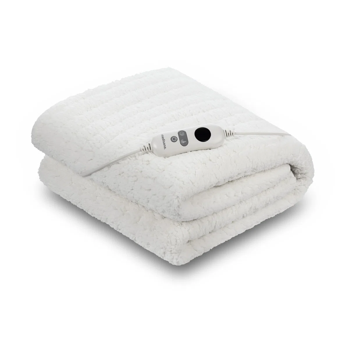 Medisana HU 672 Calefacción de manta súper esponjoso, 150 x 80 cm, apagado automático, protección contra el sobrecalentamiento, 4 ajustes de temperatura, lavable, para todos los colchones estándar
