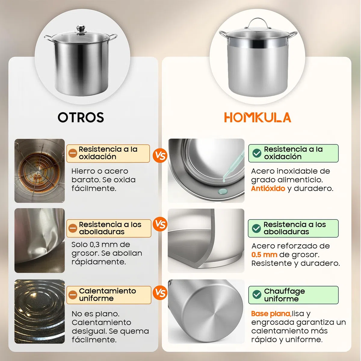 Olla de Conservas de Acero Inoxidable con Rejilla y Tapa, Gran Olla de Baño María, Kit Completo de Conservación para el Hogar (Negro, 19L)