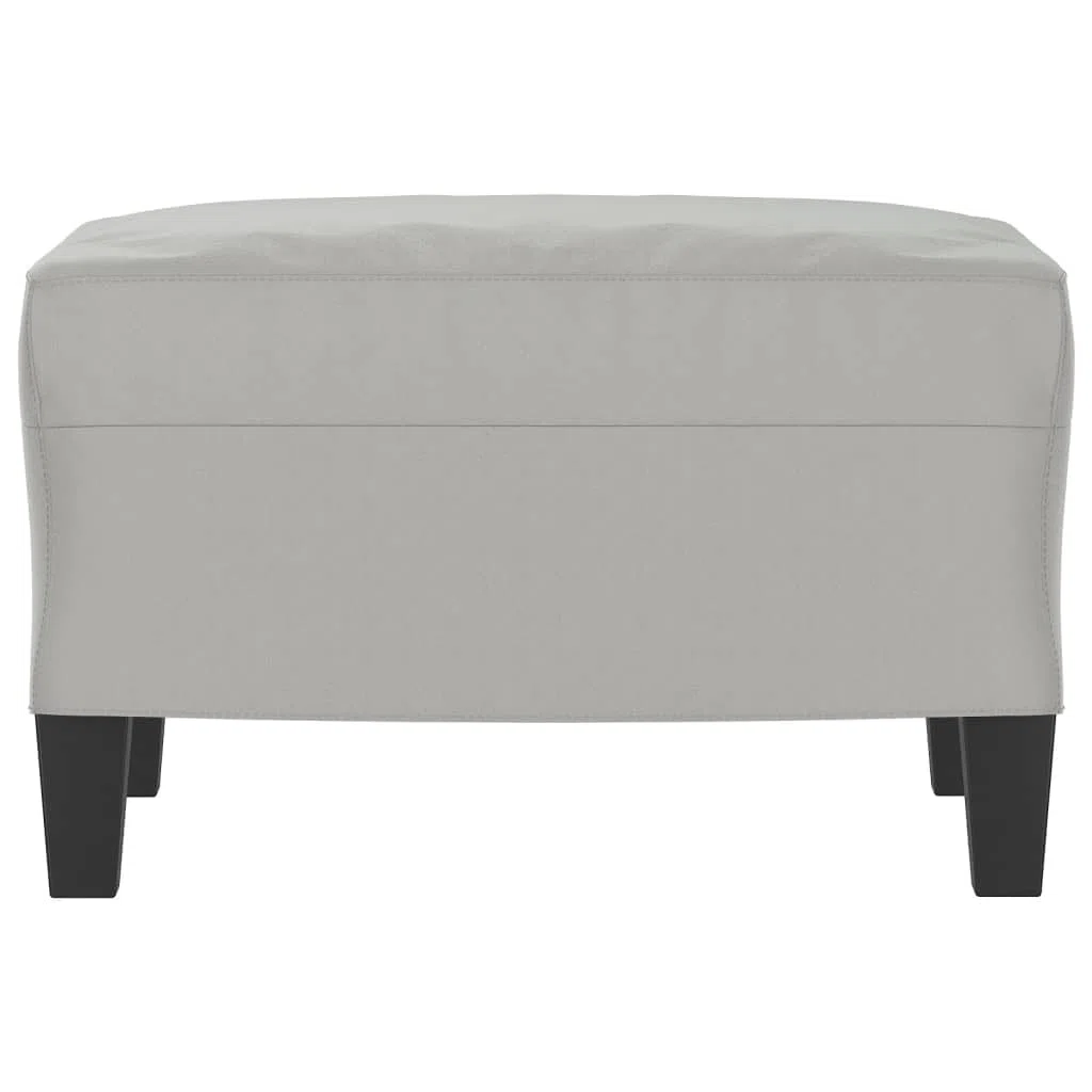 Reposapiés Tela de Microfibra Gris Claro 60x50x41 cm,Mobiliario,Otomanas,5.5kg-349342