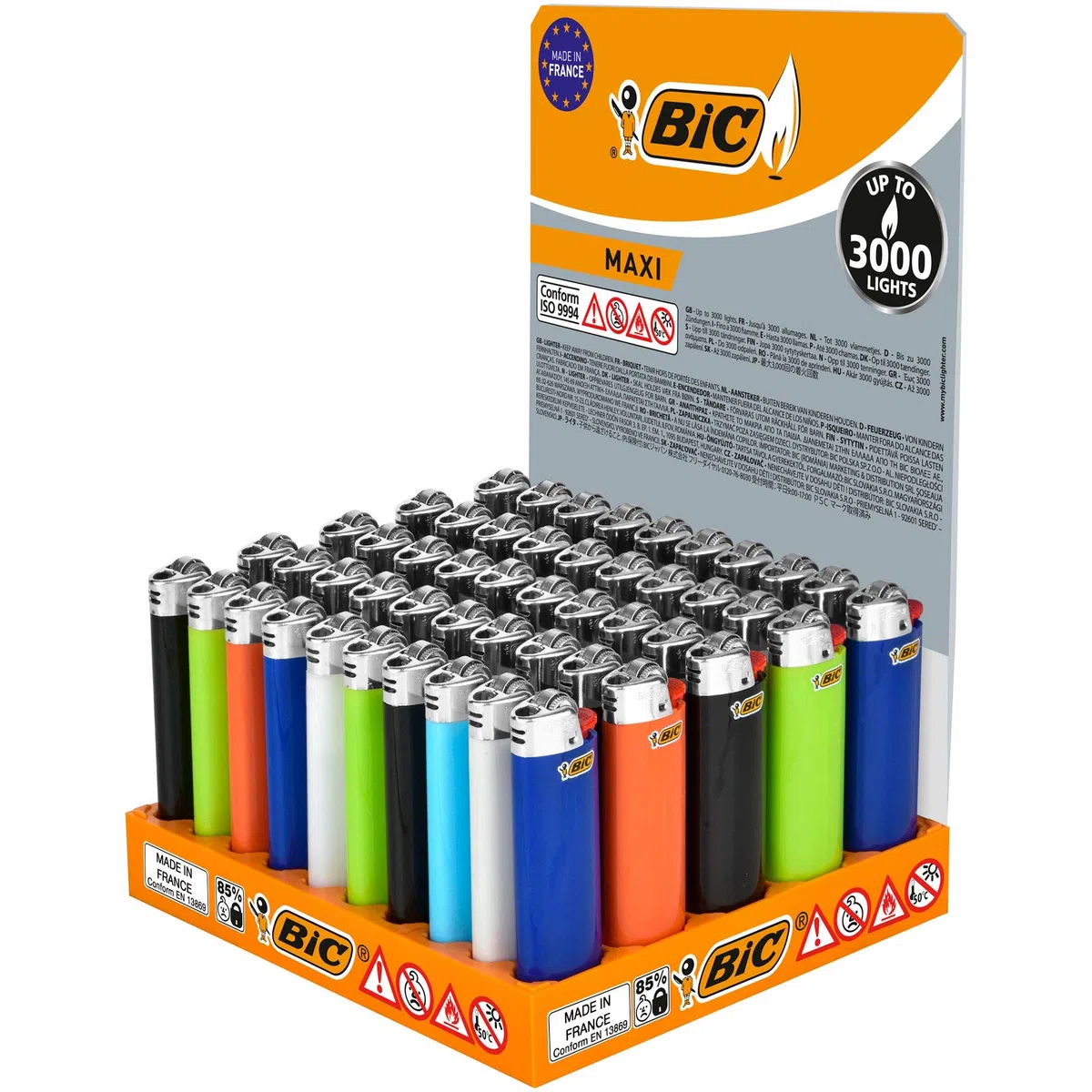 BIC - Encendedores, J26, Pack Maxi, 50 Unidades