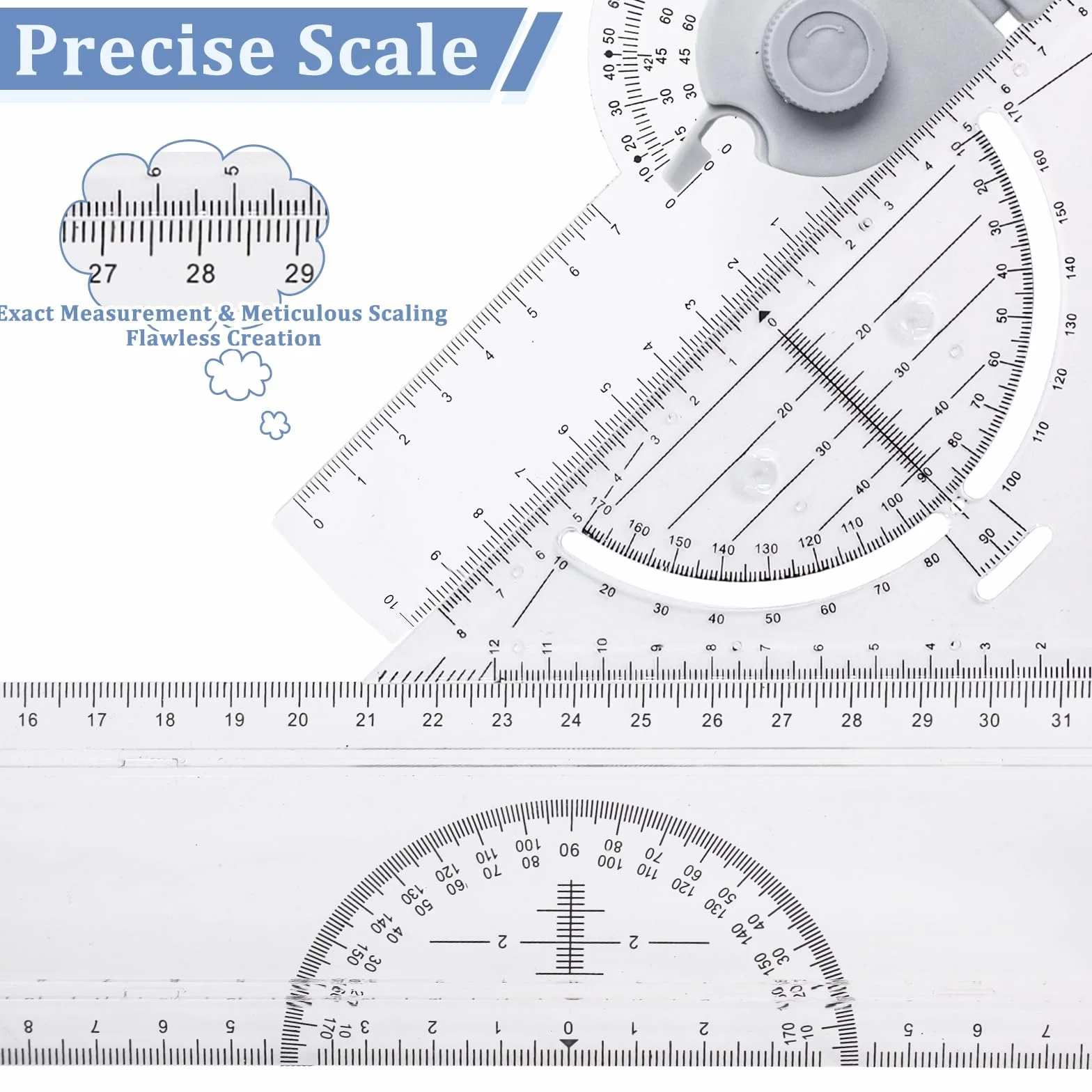 Tablero de Dibujo 51x37cm con Bolsa de Transporte, Tablero de Dibujo DIN A3, Dibujo Técnico Multifuncional con Movimiento Paralelo y Ángulo Ajustable, Accesorios para Arquitectos Ingenieros Profesores