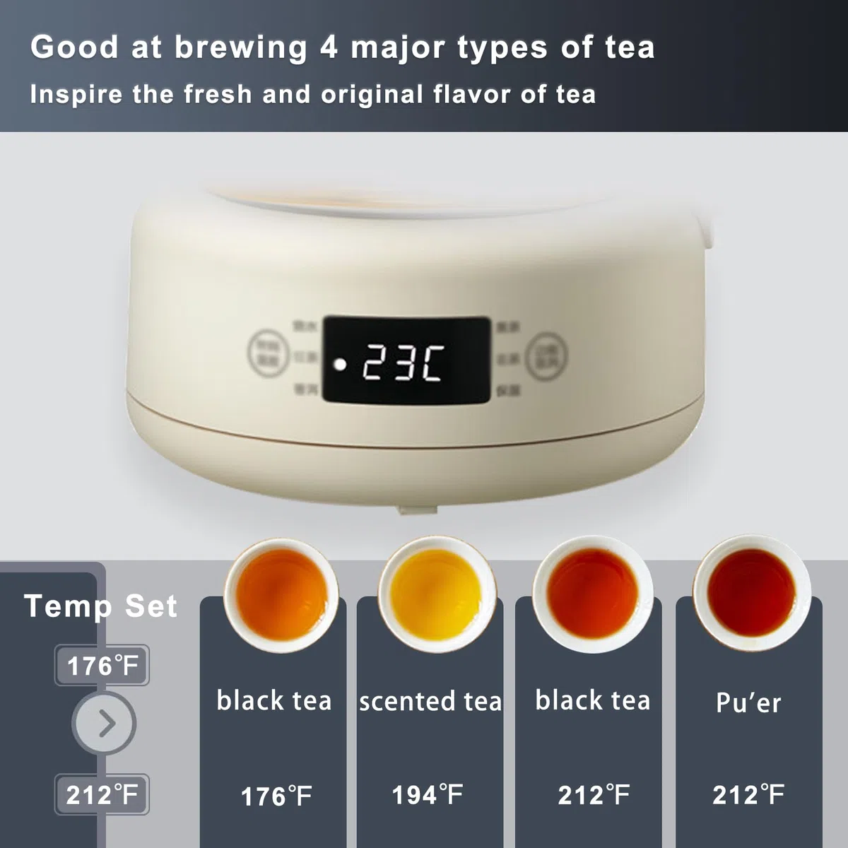 Máquinas De Té Calientes,teteras Eléctricas Tetera,Filtro De Escoria Extraíble,1l No Es Fácil De Romper Bajo Cambios Bruscos De Calor Y Frío,con 6 Tazas De Té,con 8h para Mantener Caliente