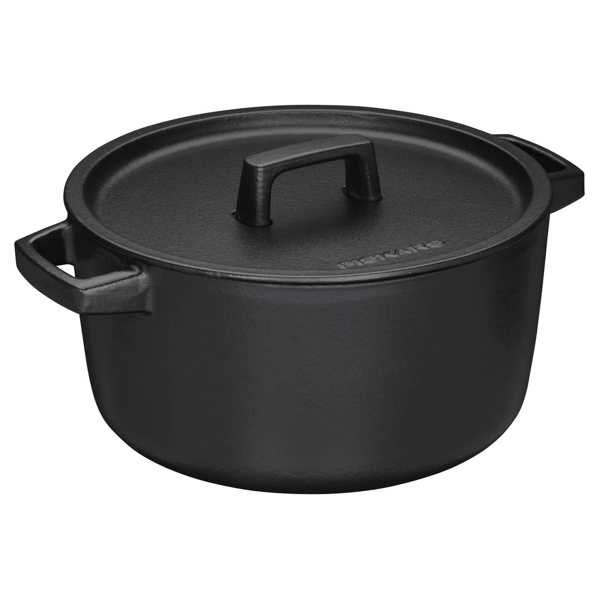 Fiskars Folken Cacerola de hierro fundido con tapa, 4 L, Esmaltada, Para todo tipo de placas, 1075698