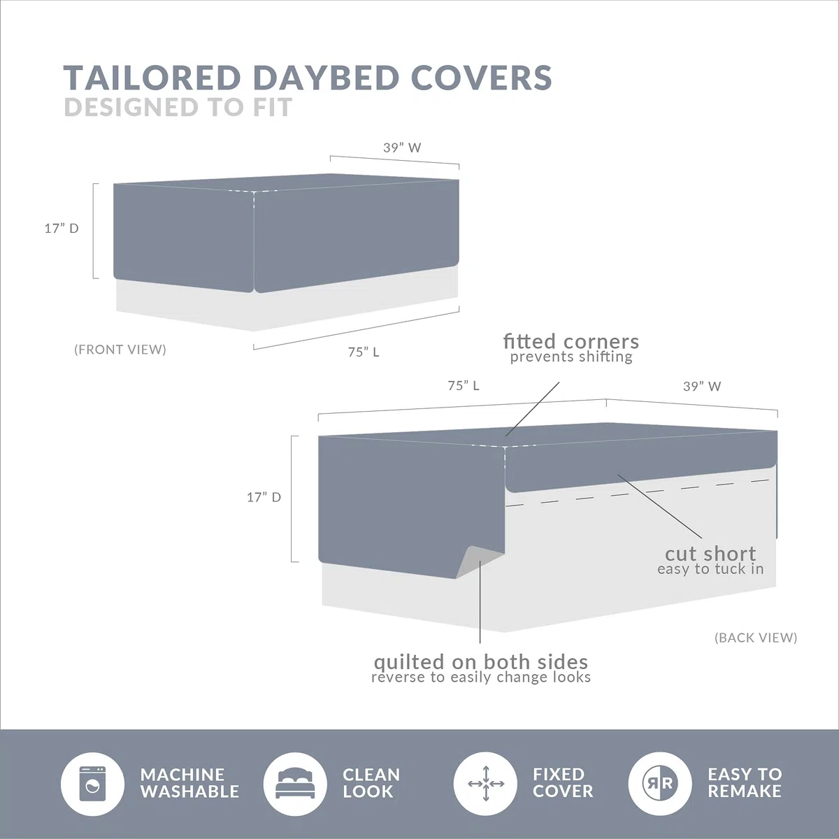 Madison Park Daybed Cover Set Damask Quilted Cover for Daybeds, All Season, Pre-washed Cotton-Filled Coastal Bedding with Scallop Edge, Shams, Bedskirt, Décor Pillows, Tuscany, White, 39"x75", 6 Piece
