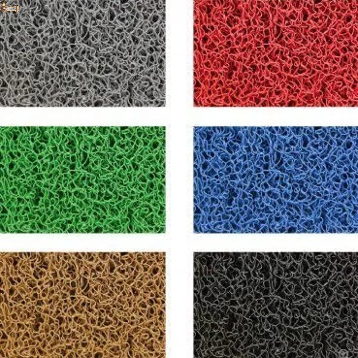 BricoLoco.com Felpudo Entrada casa, terraza. Goma Rizo Exterior o Interior. Marrón. por Metros o Rollo. Ancho 1,20 MTS. x 1 MT. Espesor 10 mm. con Base. Alfombra Vinilo rizos. (1 Metro, Marrón)