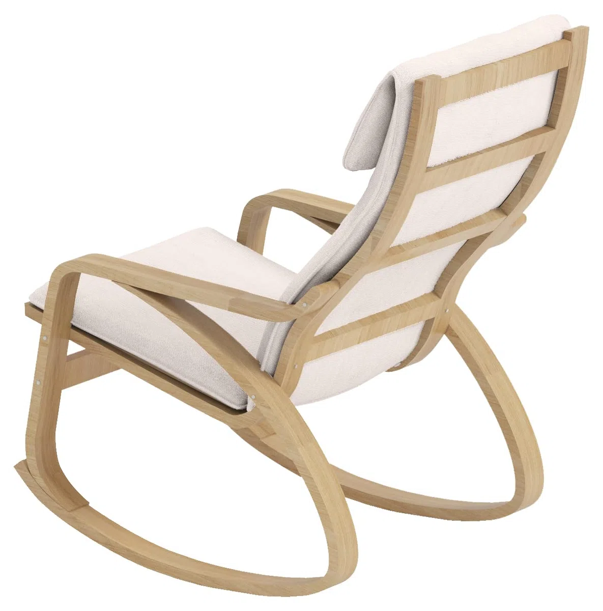 La Funda de Repuesto para Silla Poang Duable es Compatible Solo con IKEA Poang Chair. (poliéster Lino Beige)