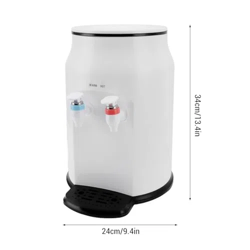 Asixxsix Dispensador de Agua de encimera, eléctrico de Carga de 500 W para Agua Caliente a Temperatura Constante, con Capacidad para Botellas de 1.2 a 5 galones, Ideal para