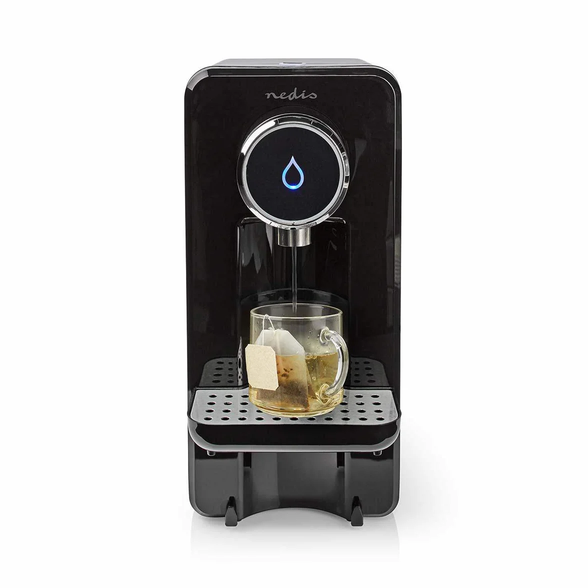 Nedis KAWD100FBK Dispensador de Agua Caliente – 2,5 L – 2600 W – Ebullición Instantánea – Funcionamiento con un Solo Botón – Negro