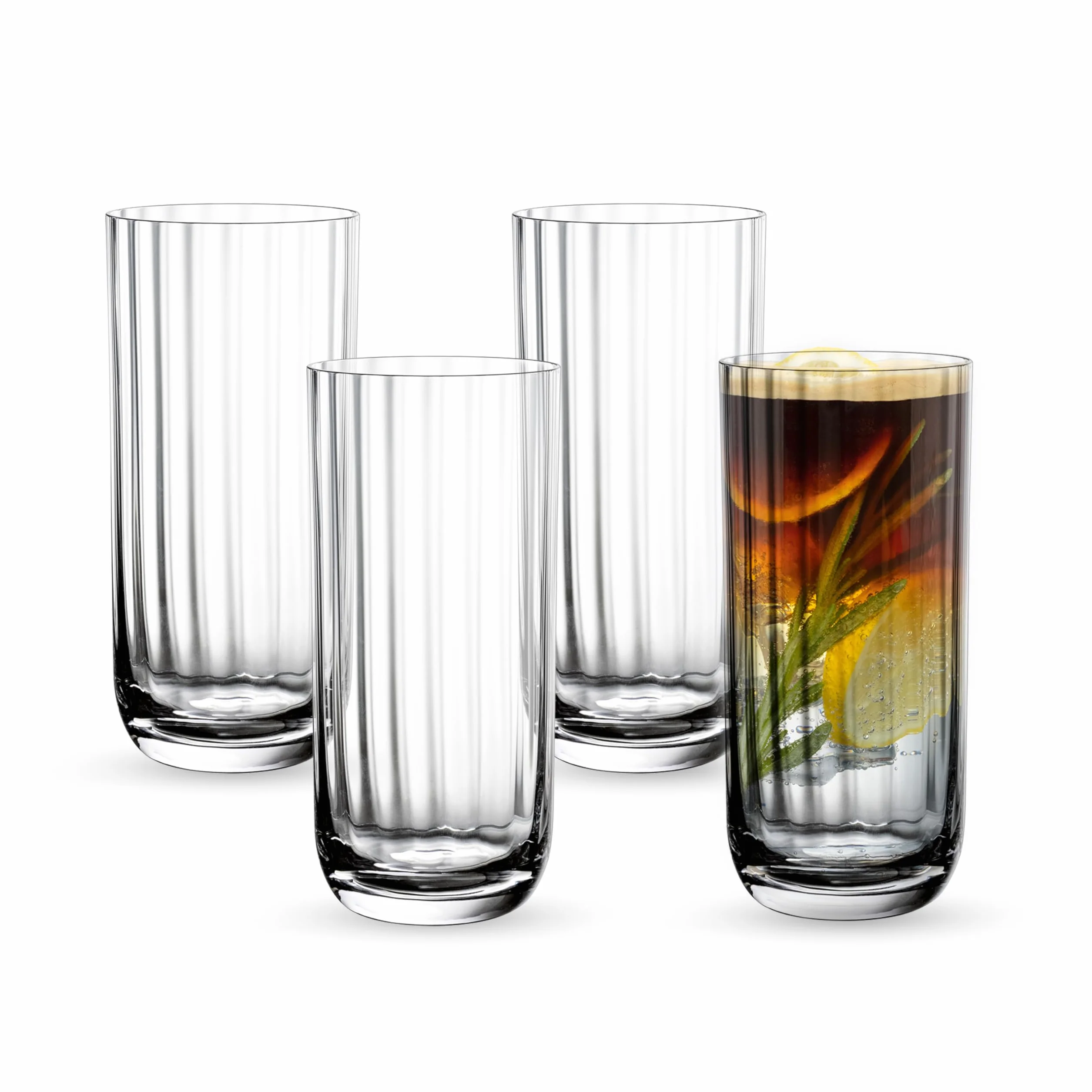 Villeroy & Boch - Vaso de tubo Rose Garden, set de 4, 300 ml, cristal