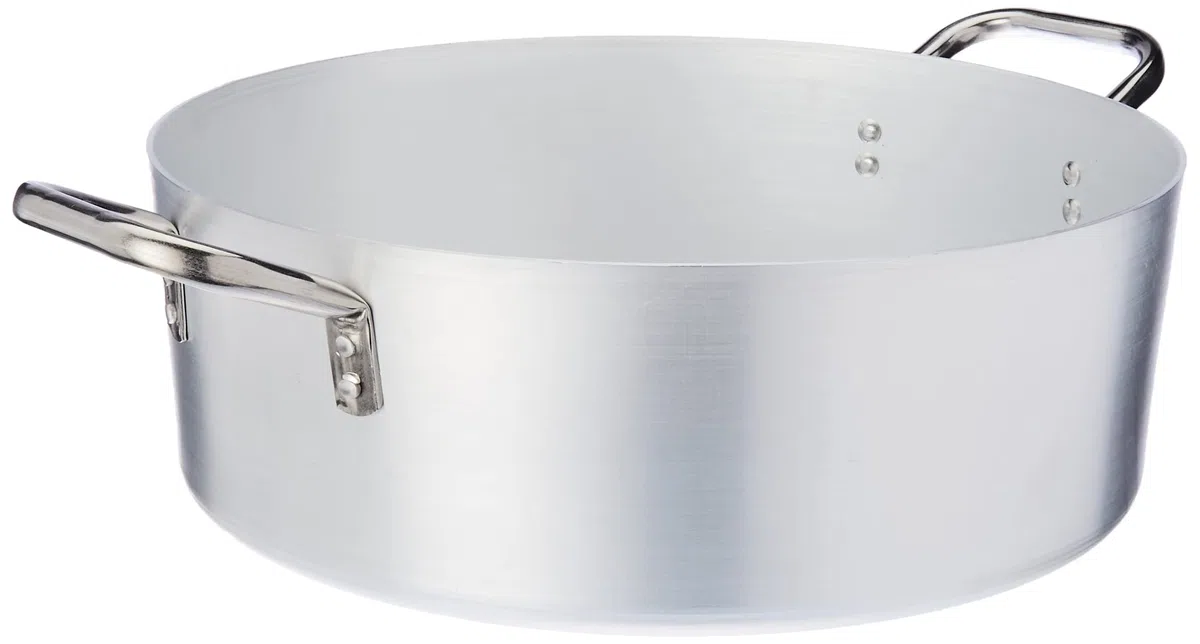 - Pentole Agnelli - Cacerola Baja de Aluminio - INOX con 2 Asas
