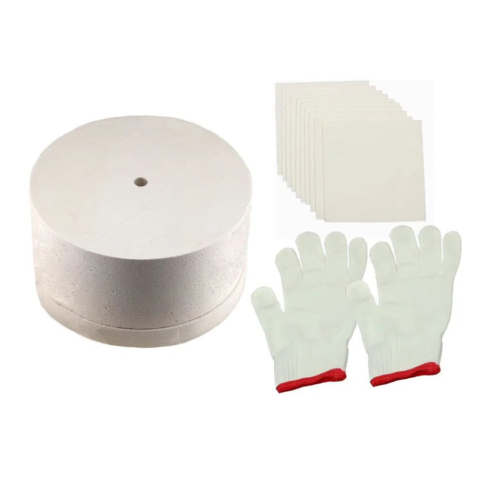 Gran kit de horno de microondas para fusión de vidrio, juego de 3 piezas