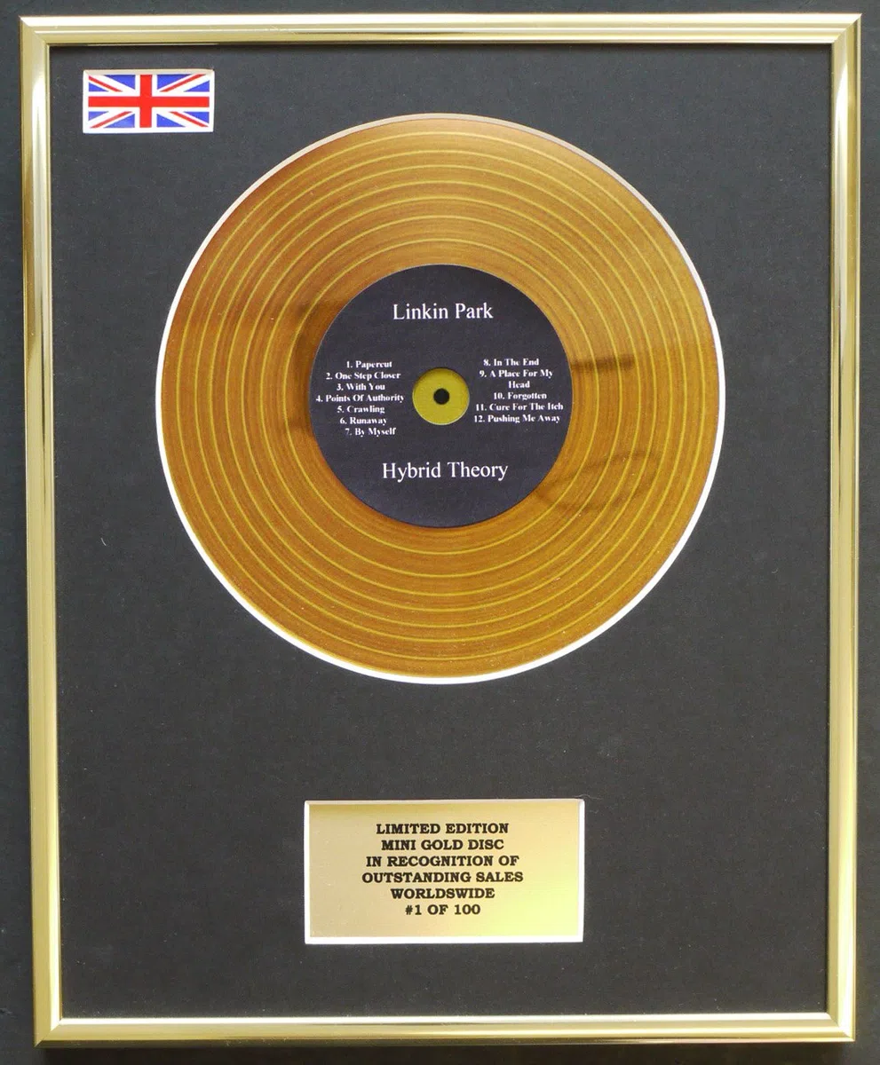 Limited Edition Linkin Park/Mini Metal Gold Disc/EDICIÓN Limitada/COA/Hybrid Theory
