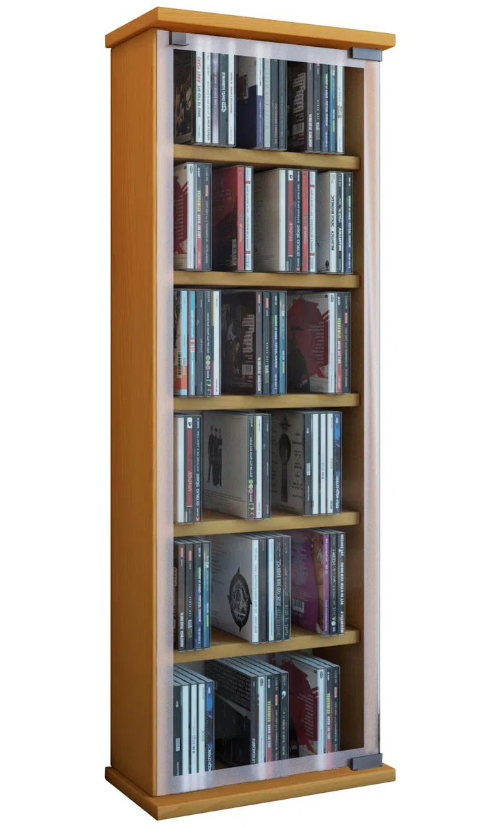 VCM Classic - Torre de CD/DVD, para 150 CDs, Color Haya