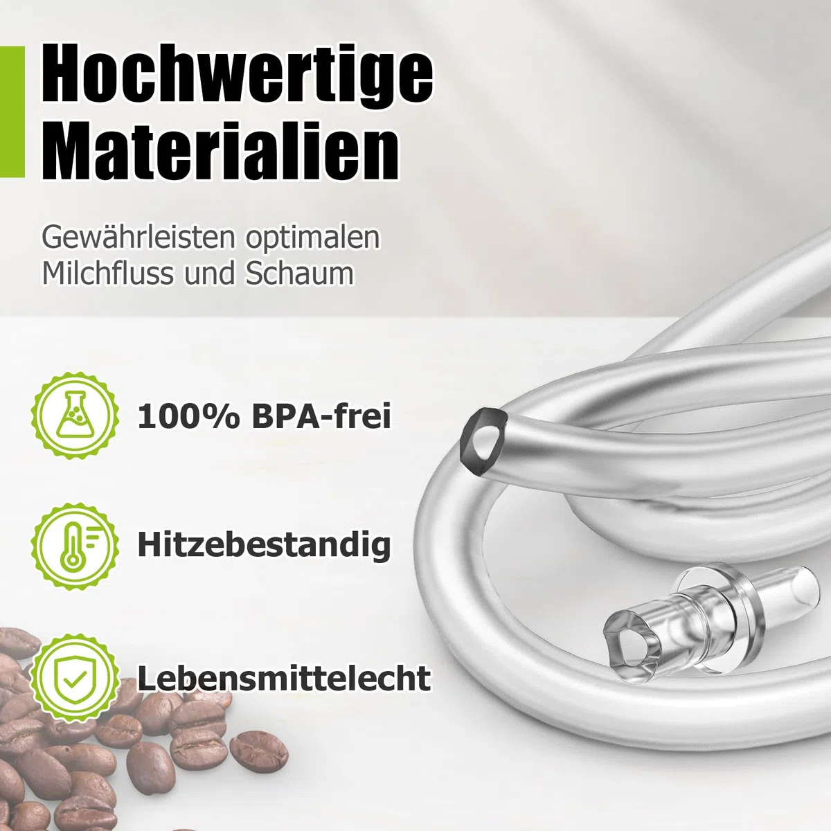 Ancable Manguera de leche para cafeteras automáticas Jura, 3 mangueras de leche resistentes al calor y 6 boquillas de conexión con cepillo de limpieza, compatible con máquinas automáticas Jura