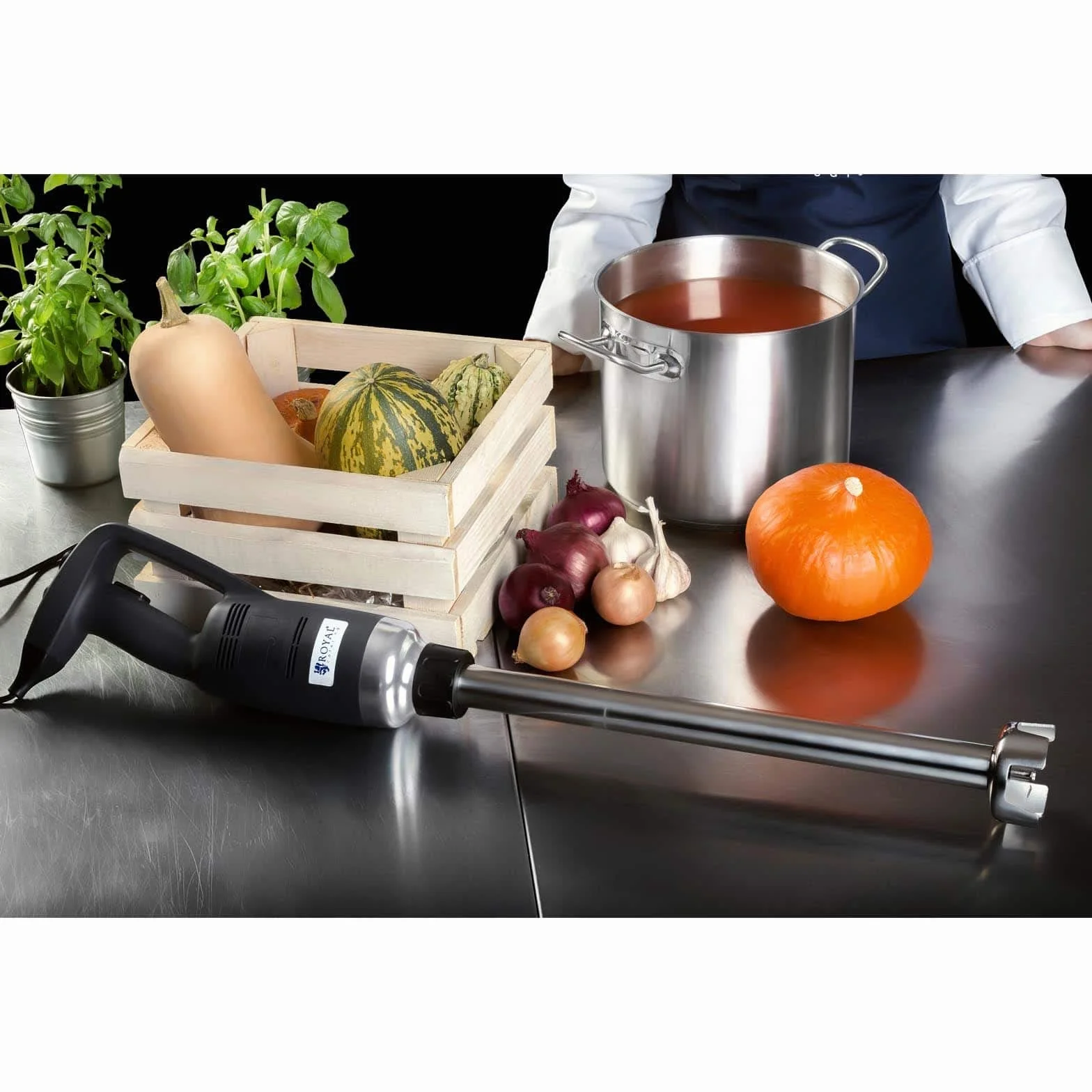 Royal Catering - RCSM-500-500P - Batidora de brazo profesional - 500 mm – de 6.000 a 18.000 RPM