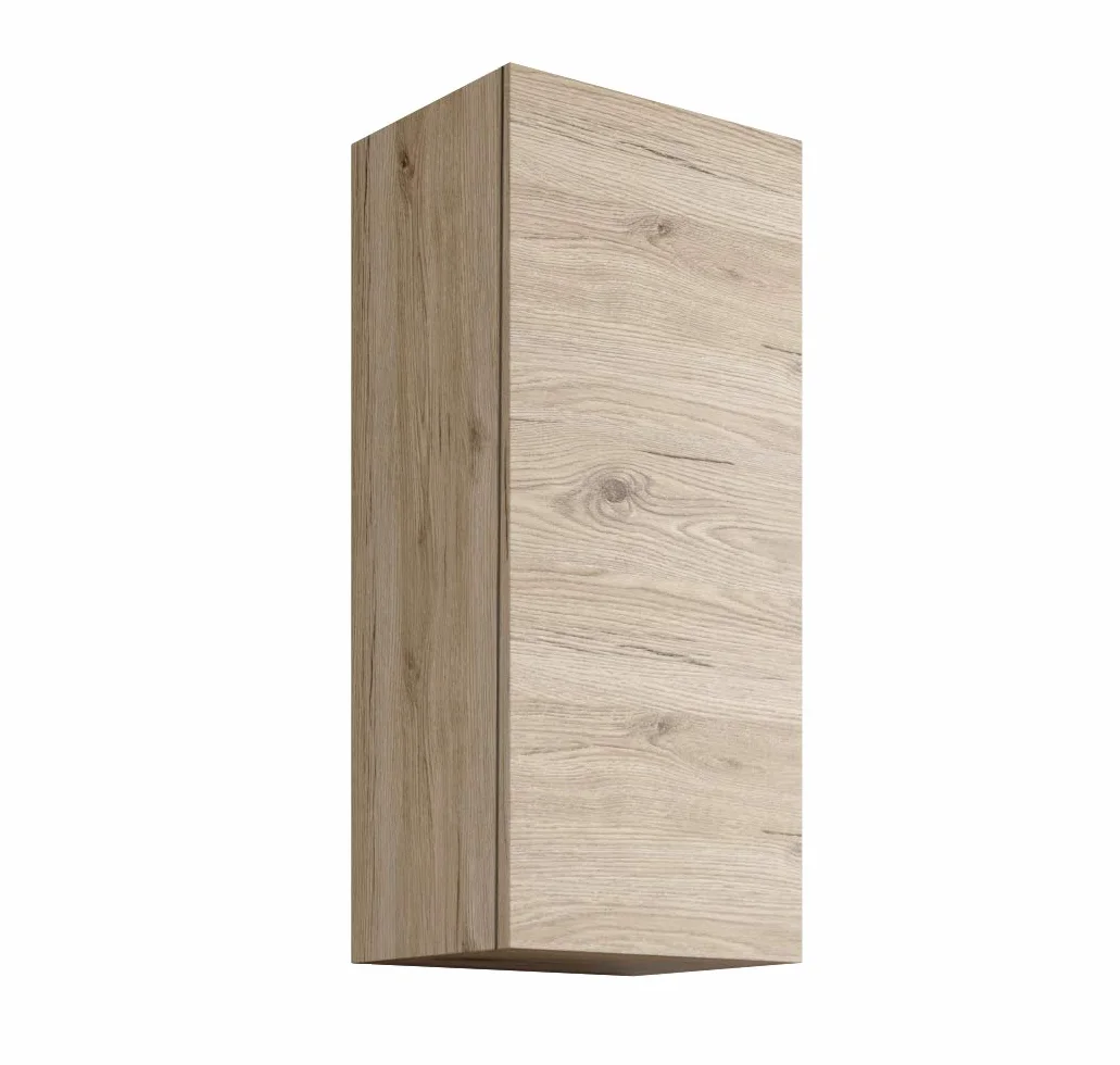 Mama Store Armario Individual Reversible de Madera con Sistema de Apertura Push and Pull, ingenierizado, Roble Natural, cm