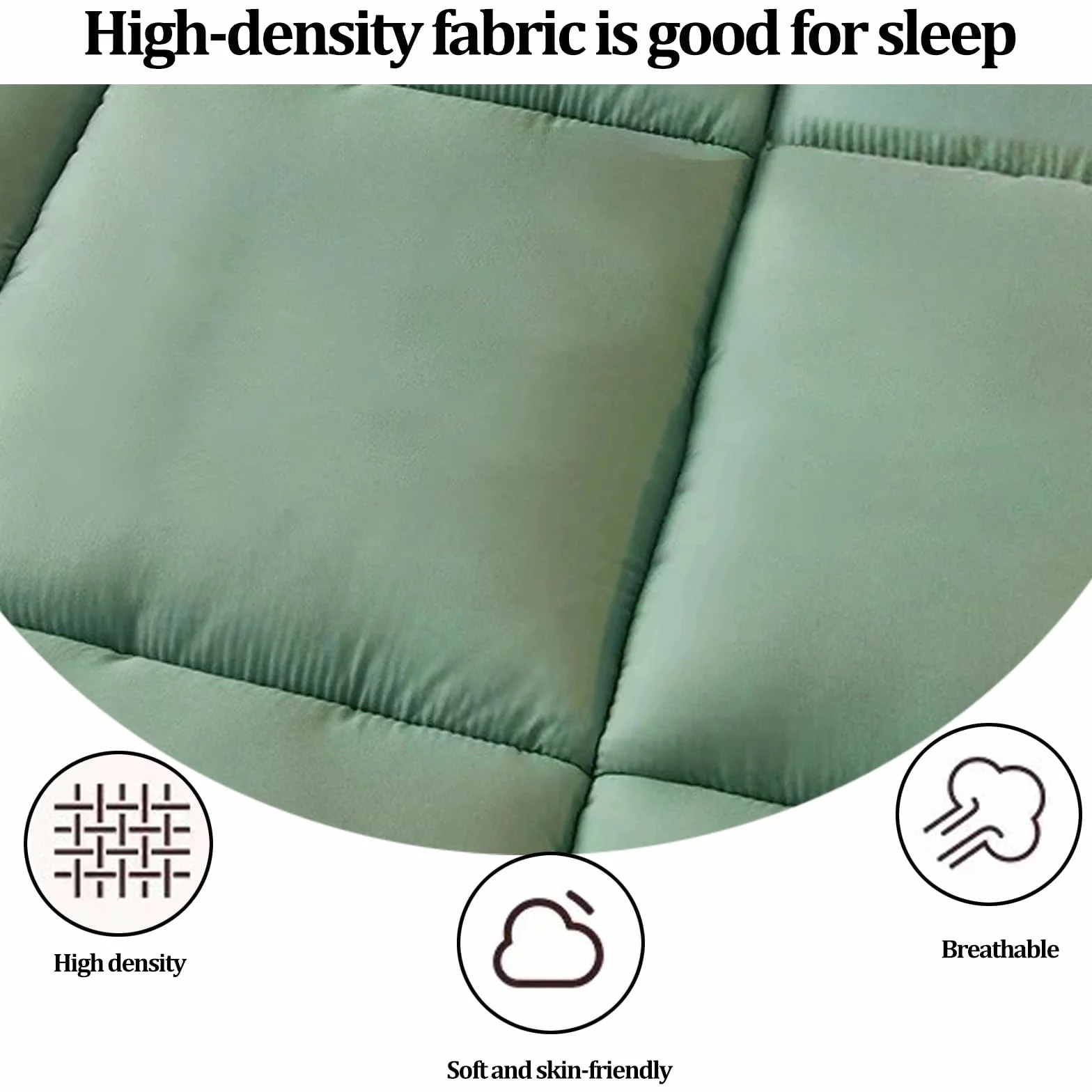 Futon Plegable Enrollable, Tatami para Dormir en Suelo, Colchoneta Japonesa para Sala de Estar, Dormitorio (White, 150x200cm)