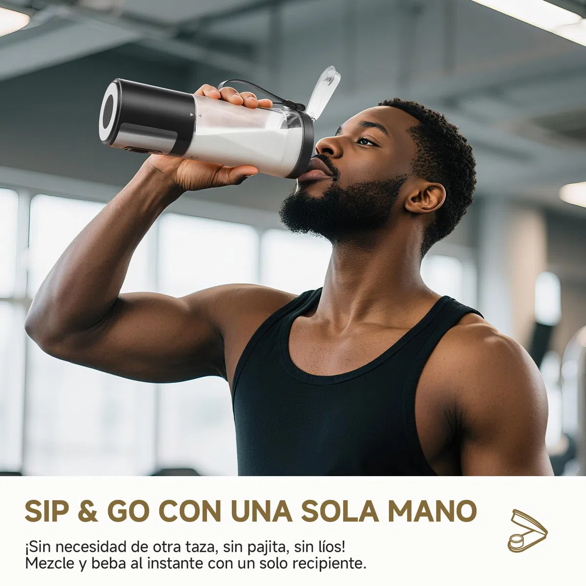 AMZCHEF Batidora portátil de 600 ml – Smoothie Maker con 6 cuchillas, motor de 120 W para llevar, carga rápida a través de USB-C, IPX6 resistente al agua, sin bisfenol A, mini batidora para batidos
