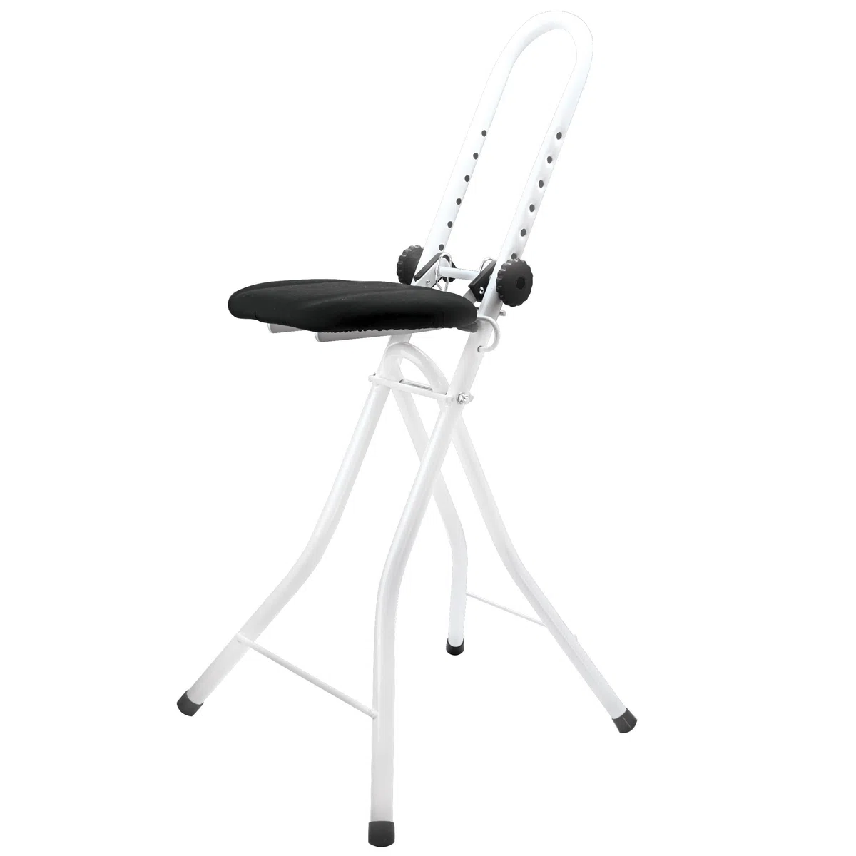 MSV - Taburete de Planchado de Acero Ajustable y Plegable (46 x 47 x 91 cm) - Altura Ajustable: Ofrece un Rango de Ajuste de 17 cm a 32,5 cm - Plegable - Se Puede almacenar fácilmente - hasta 100 kg