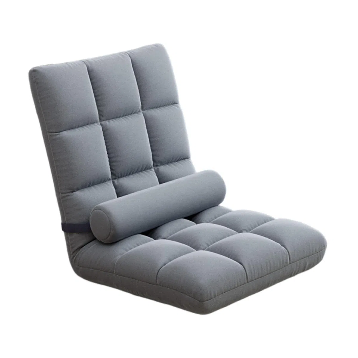 rockible Silla de Suelo con Respaldo, sofá reclinable, Suave y Transpirable, para Dormitorio, Sala de Estar Infantil, Cama Plegable, Silla para Juegos de Suelo, Gris
