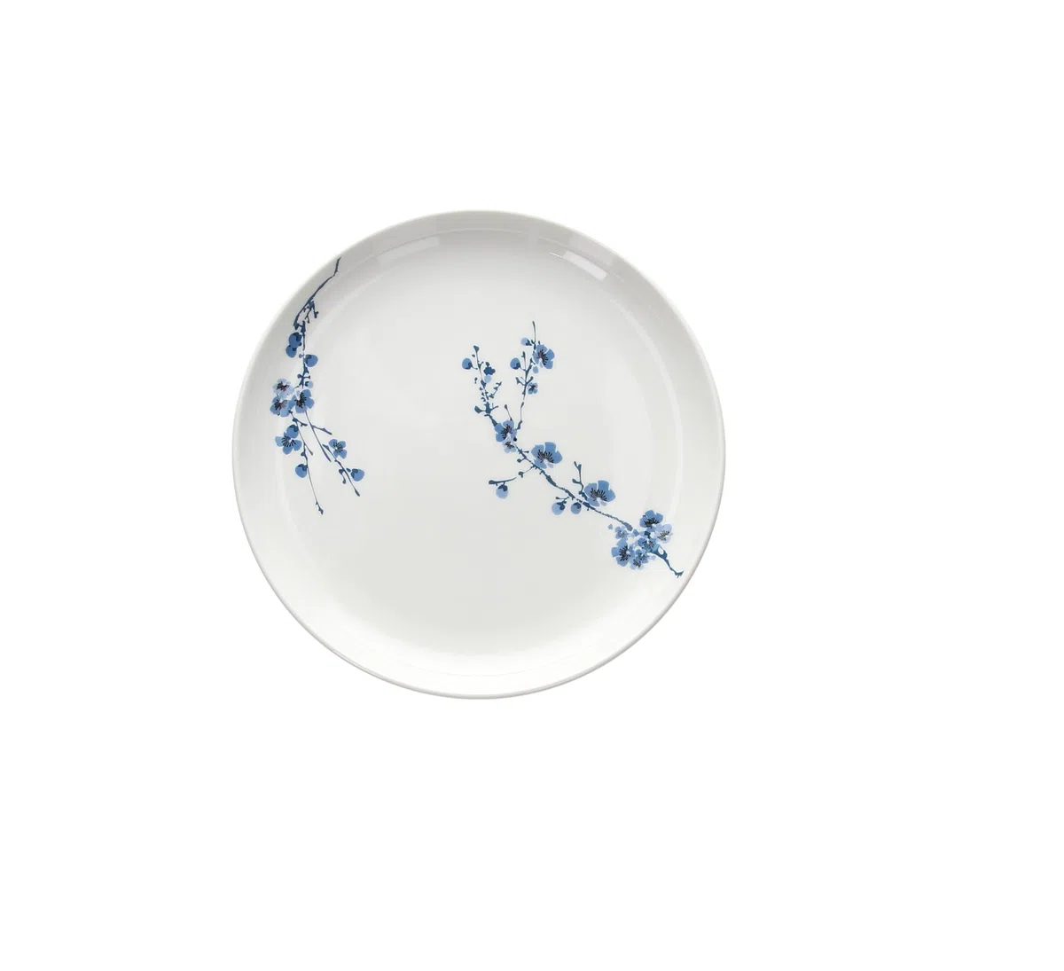 Tognana Edge Oriental, Servicio de platos 18 piezas para 6 personas, Porcelana, Blanco/Azul